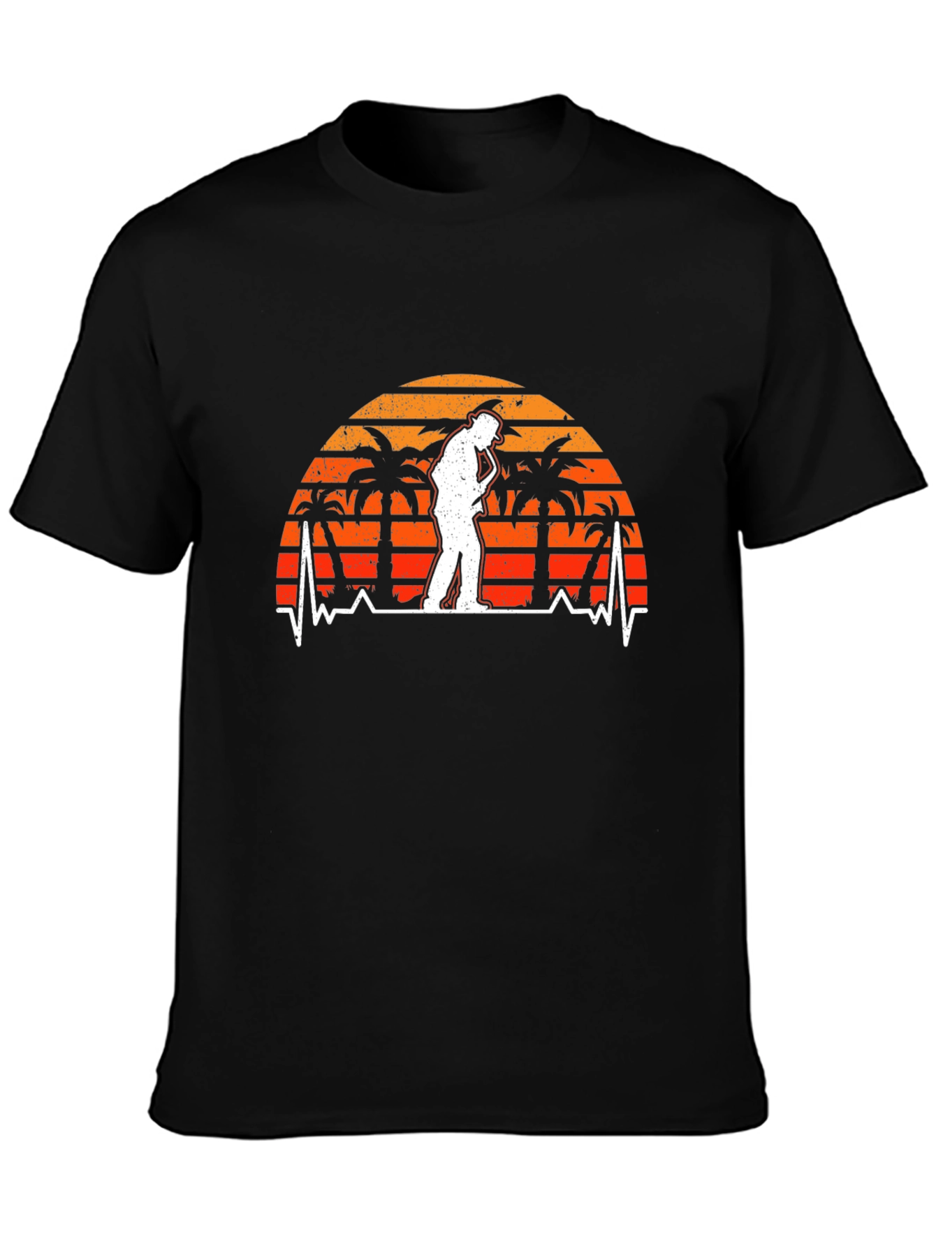 Saxophone Sunset Rhythm T-Shirt - Cool Musician Tee