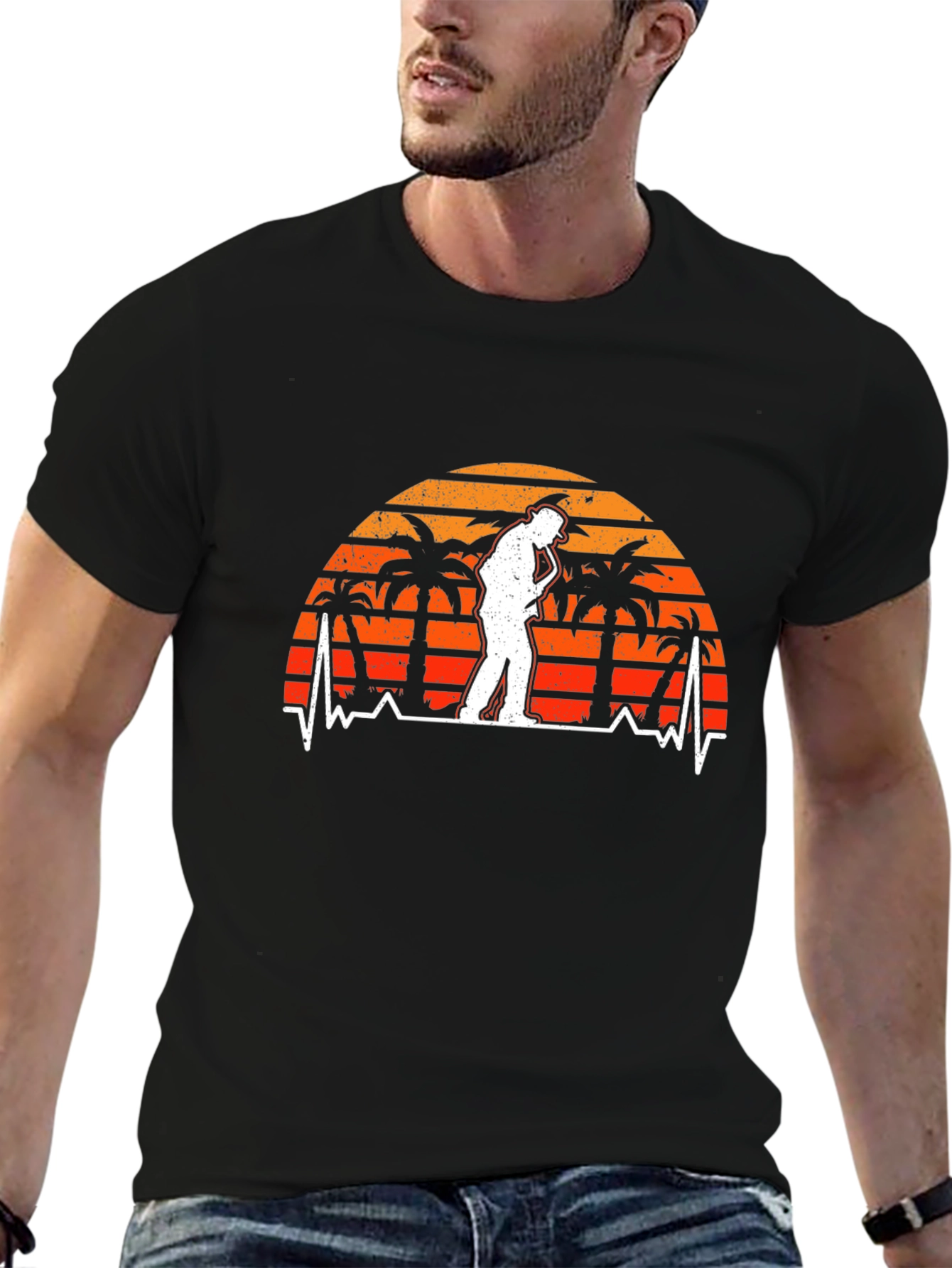 Saxophone Sunset Rhythm T-Shirt - Cool Musician Tee