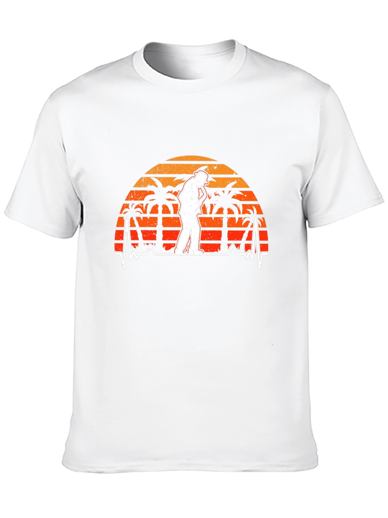 Saxophone Sunset Rhythm T-Shirt - Cool Musician Tee
