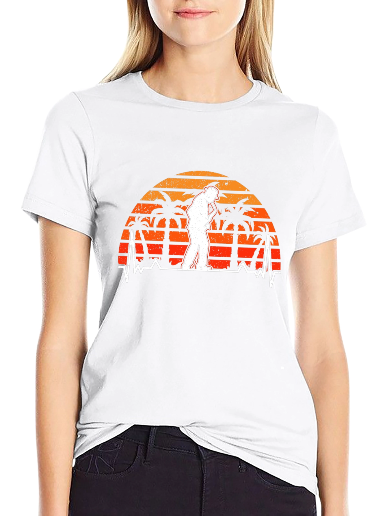 Saxophone Sunset Rhythm T-Shirt - Cool Musician Tee