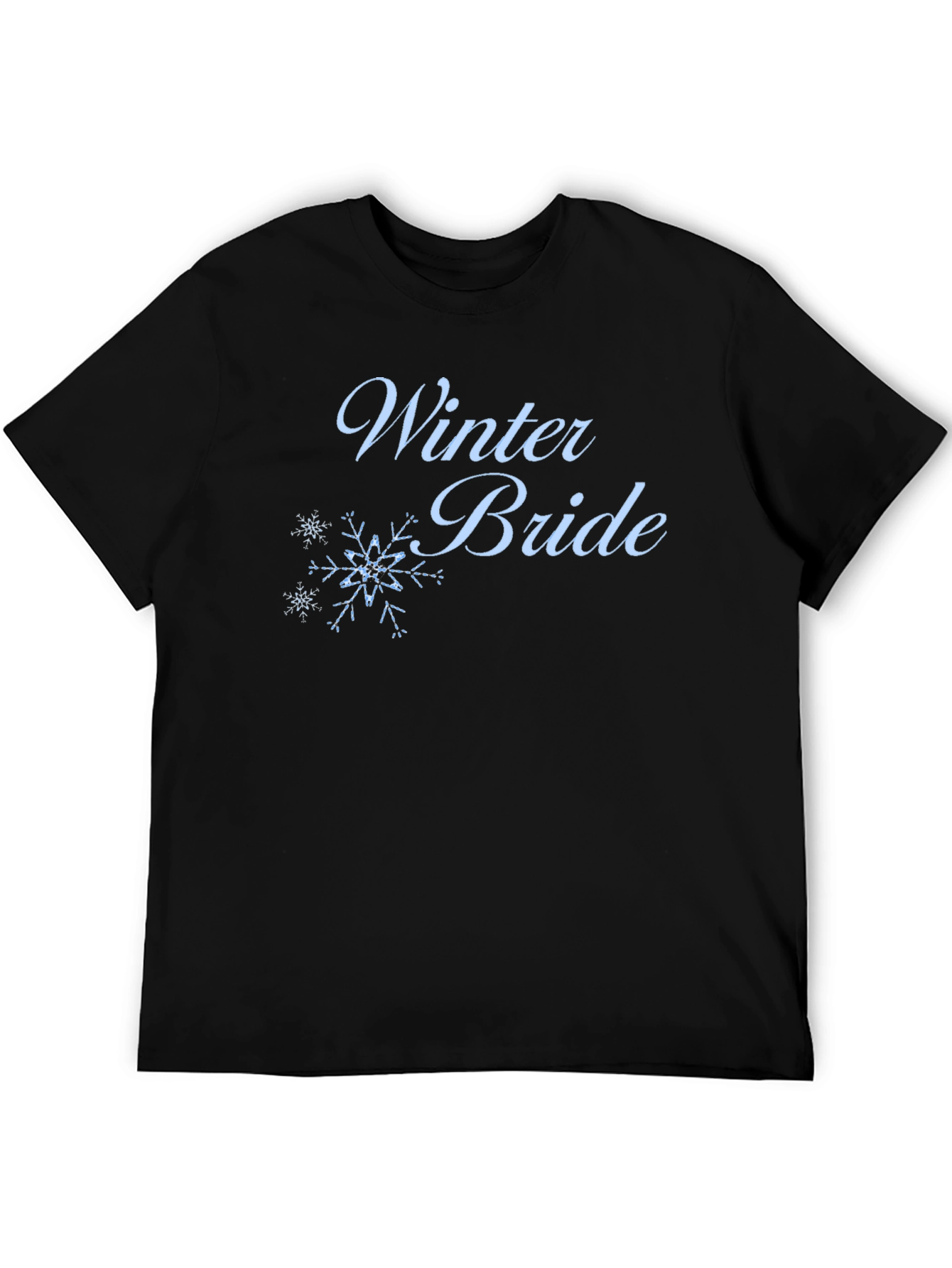 Winter Bride Tee - Black Cotton Wedding T-Shirt