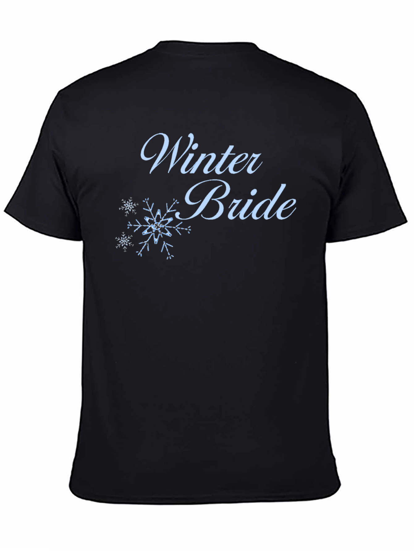 Winter Bride Tee - Black Cotton Wedding T-Shirt