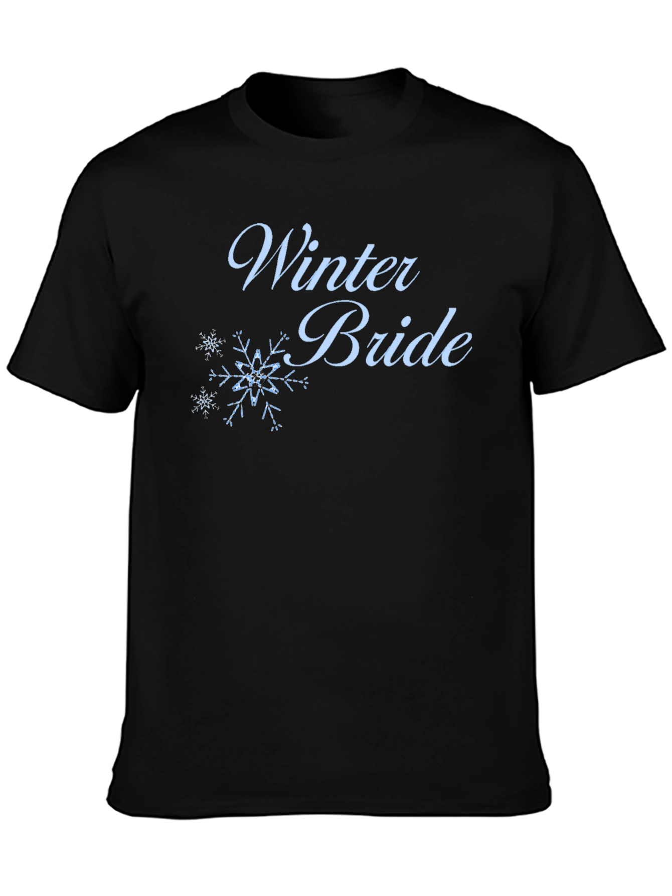 Winter Bride Tee - Black Cotton Wedding T-Shirt