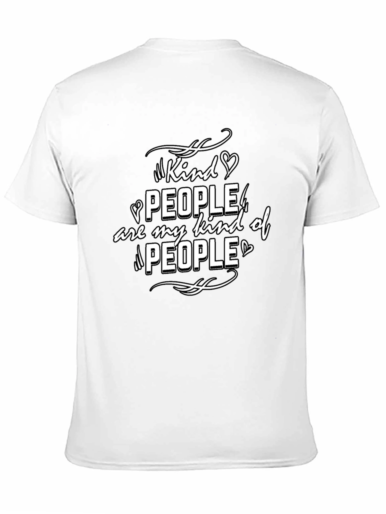 Kind People Graphic T-Shirt - Black Crew Neck