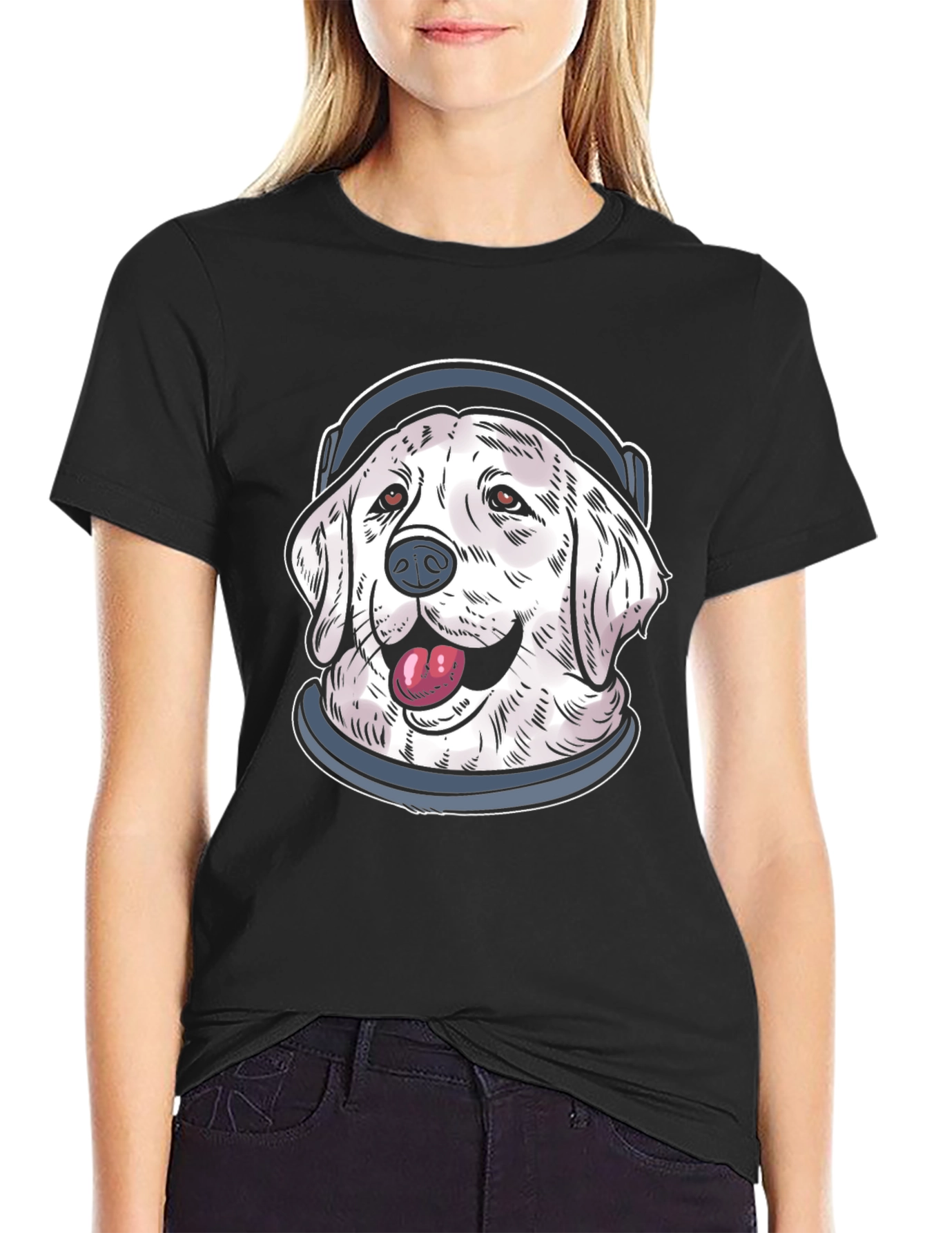 Dog Astronaut Graphic Tee - Space Pup T-Shirt