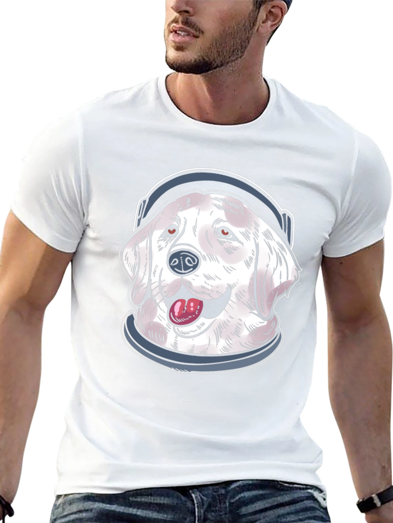 Dog Astronaut Graphic Tee - Space Pup T-Shirt