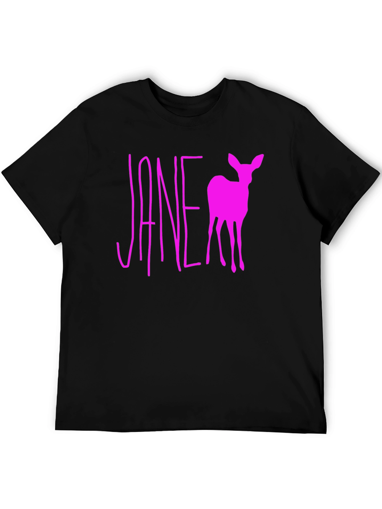 Jane Deer Graphic Tee - Stylish Black T-Shirt