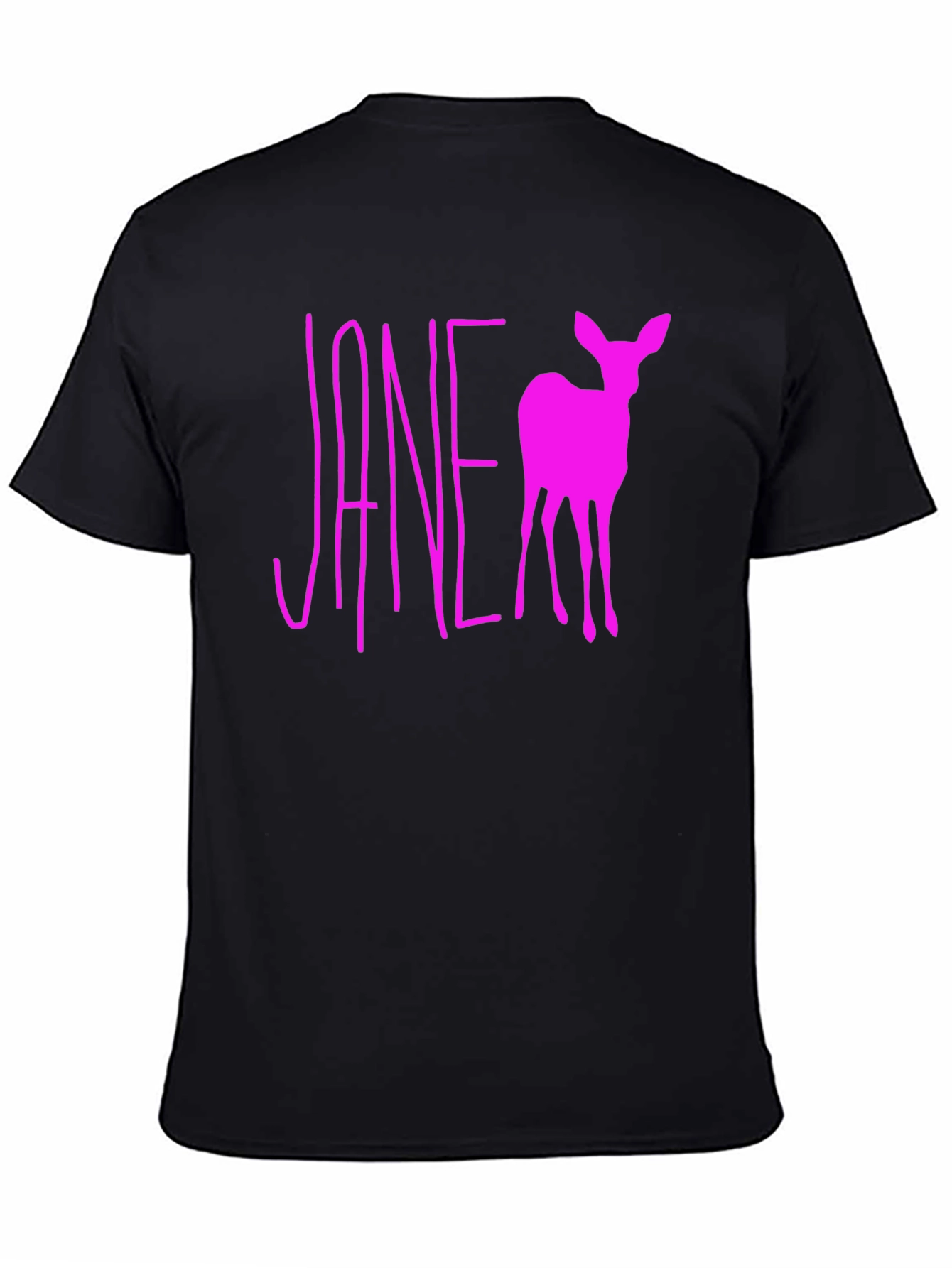Jane Deer Graphic Tee - Stylish Black T-Shirt