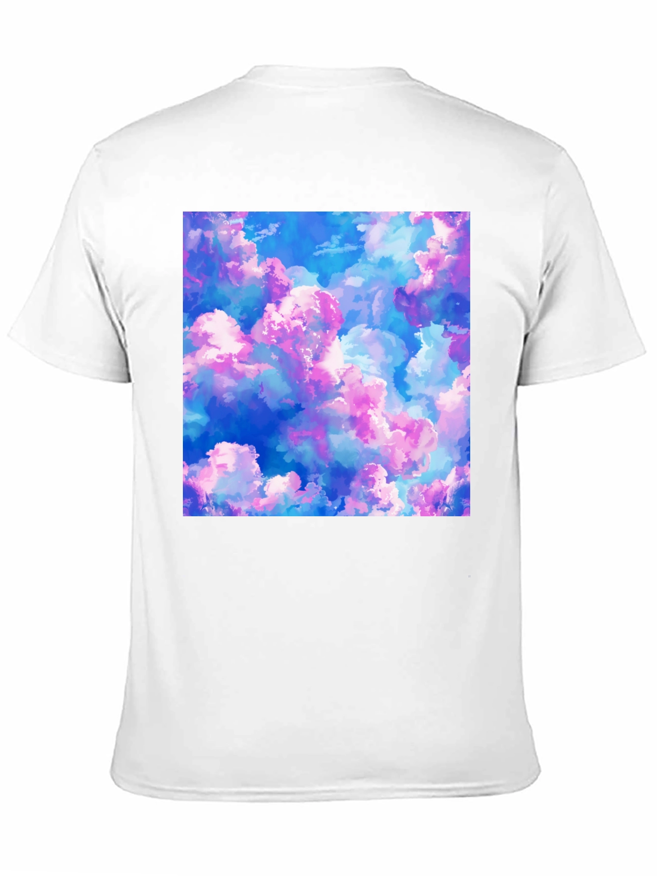 Dreamy Cloudscape Graphic Tee - Soft Black Cotton