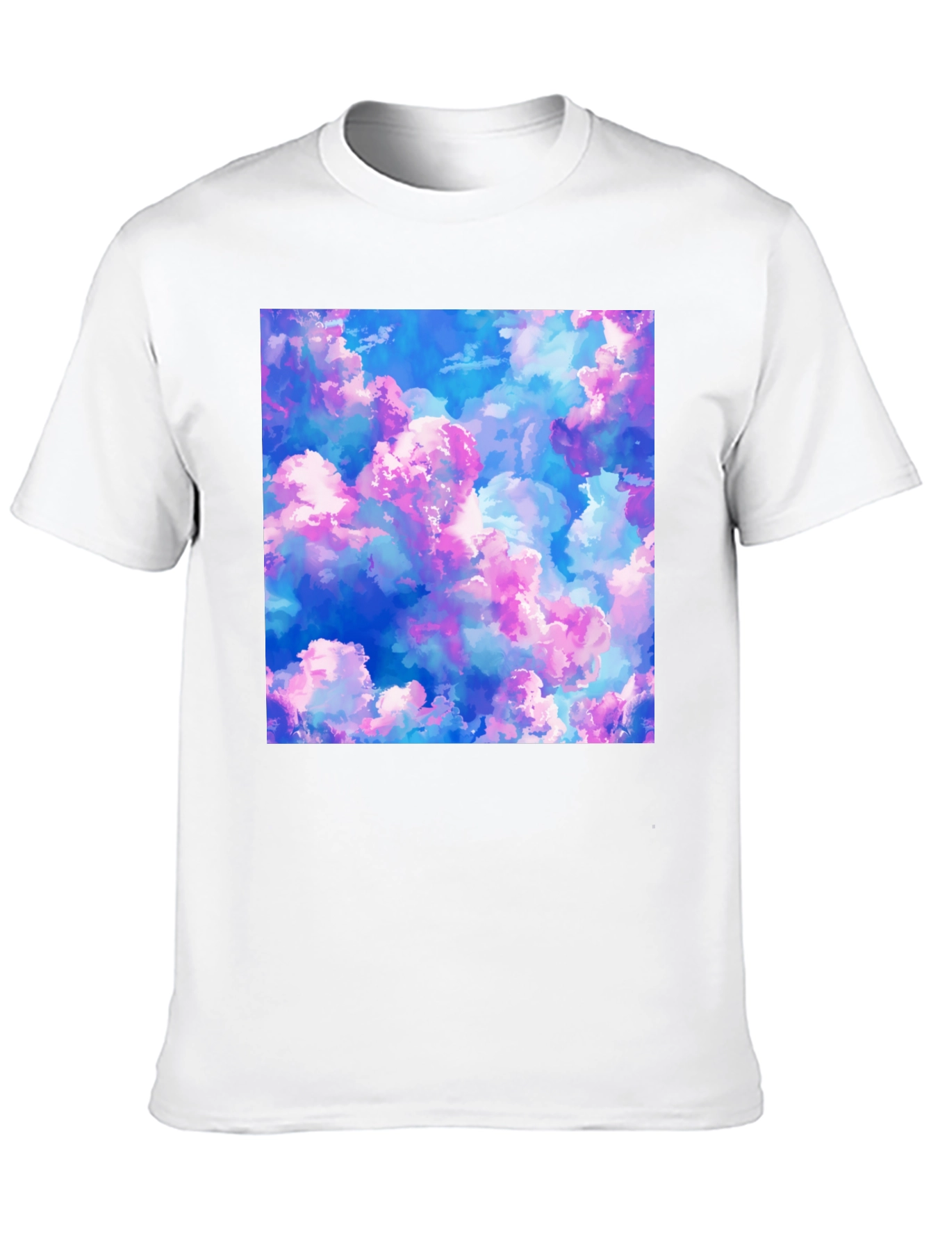 Dreamy Cloudscape Graphic Tee - Soft Black Cotton