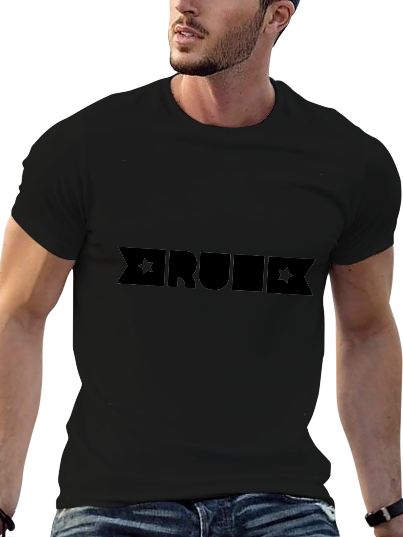 Mens Black RULE Graphic Tee