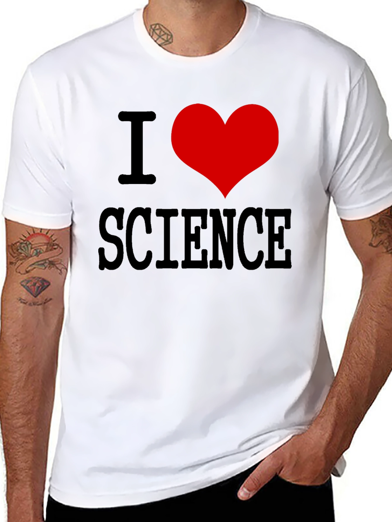 I Heart Science Black T-Shirt
