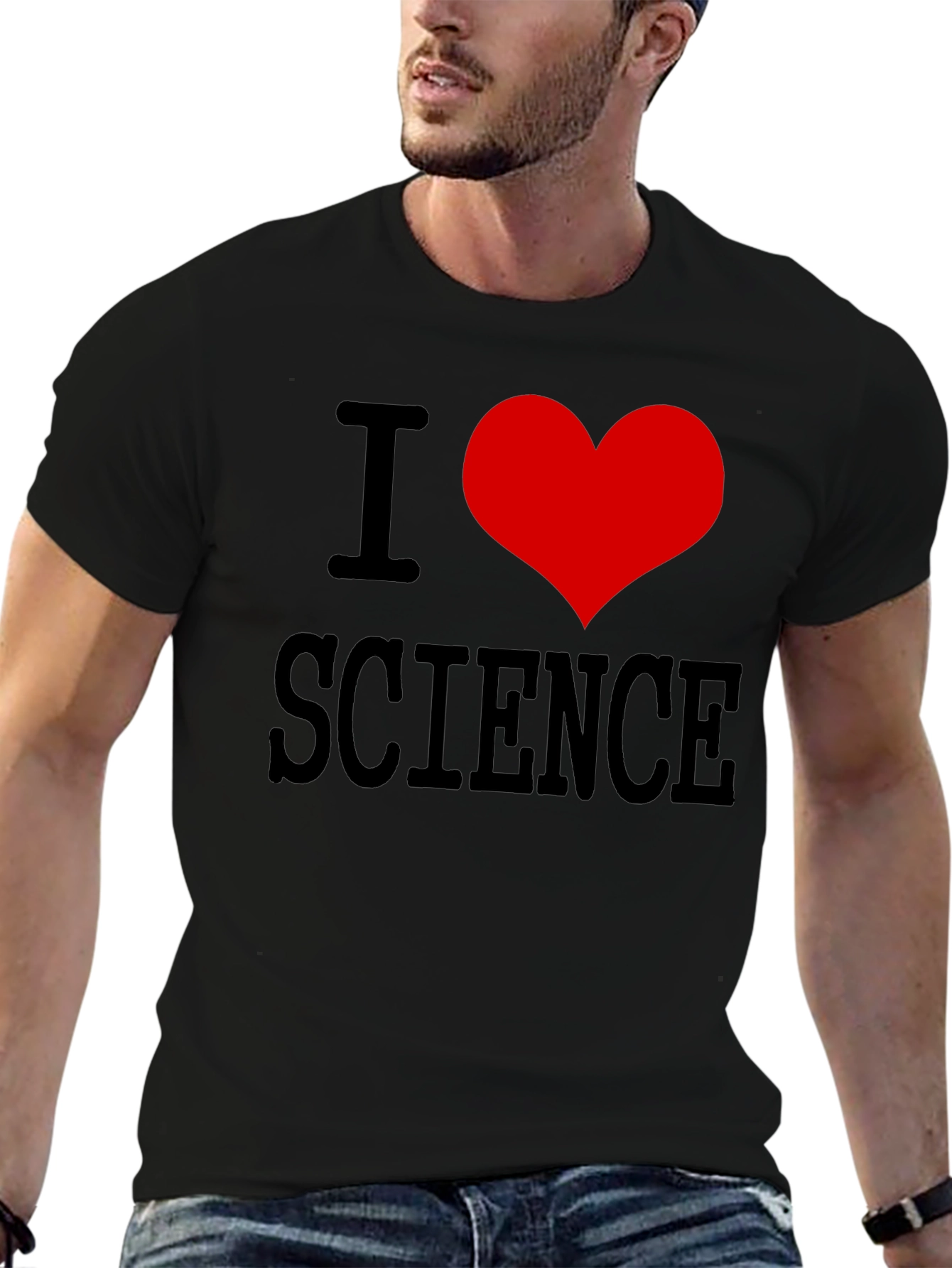 I Heart Science Black T-Shirt