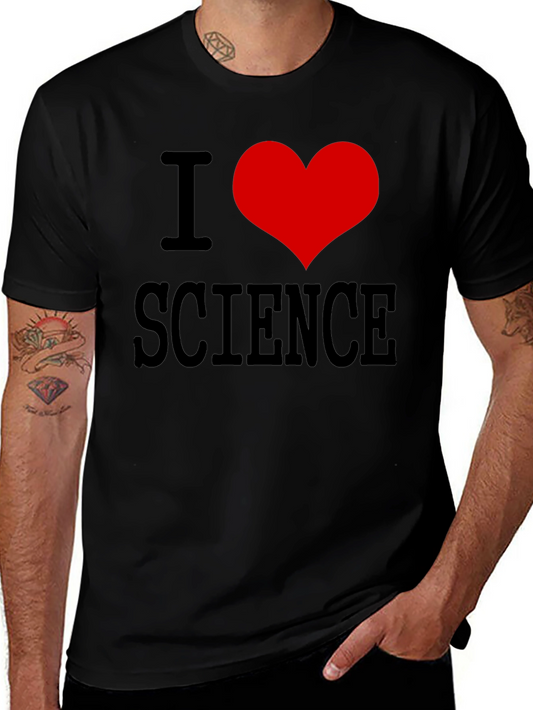 I Heart Science Black T-Shirt