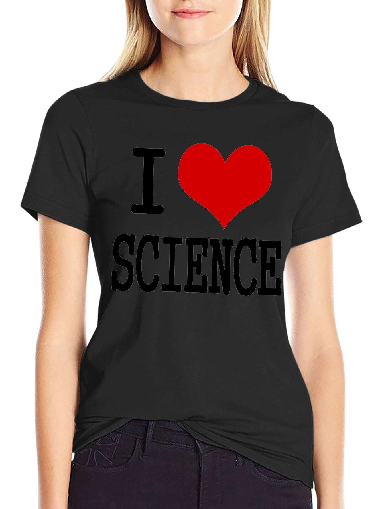 I Heart Science Black T-Shirt