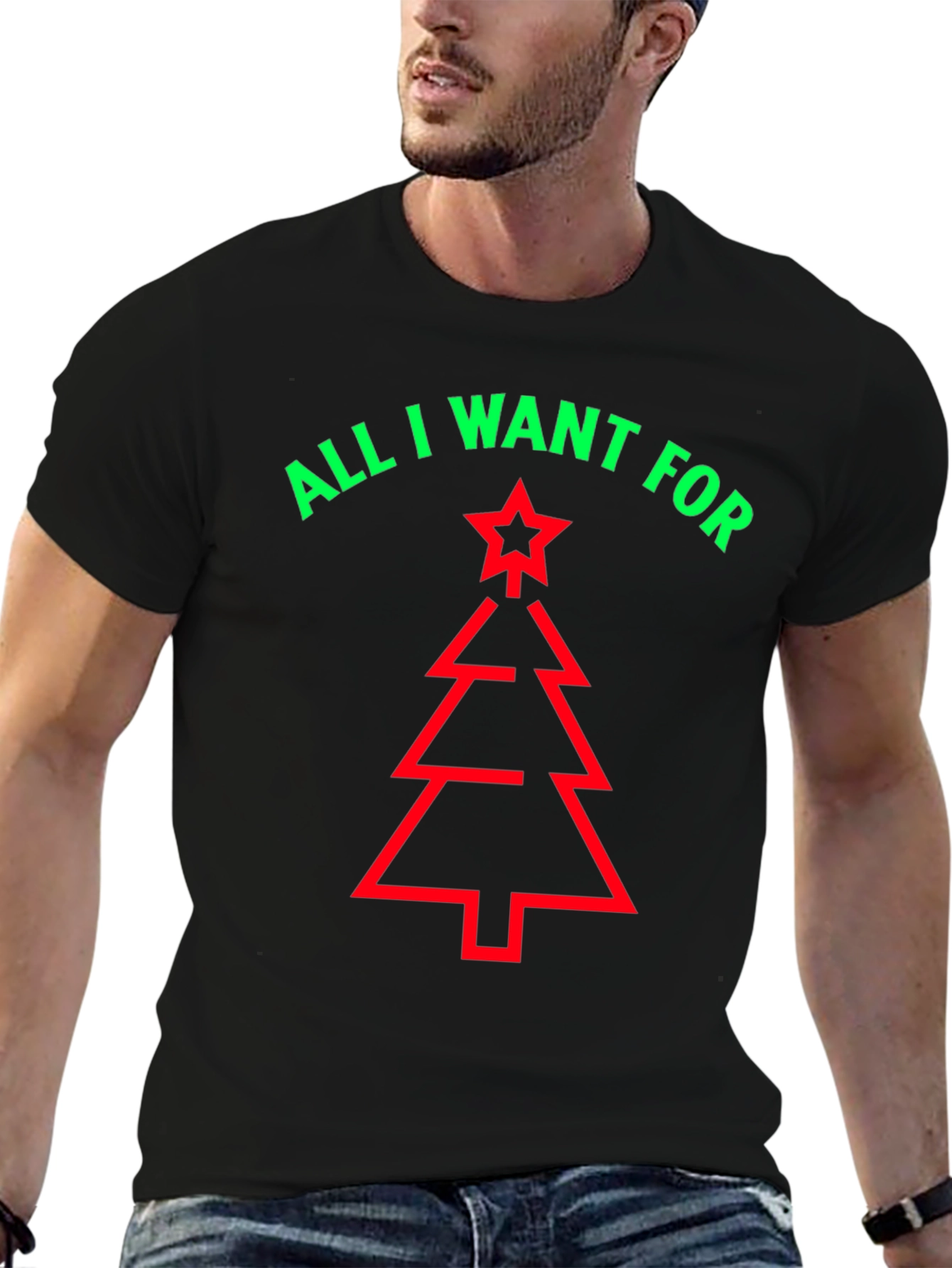 Festive Christmas Tree Graphic Tee - Holiday Fun!