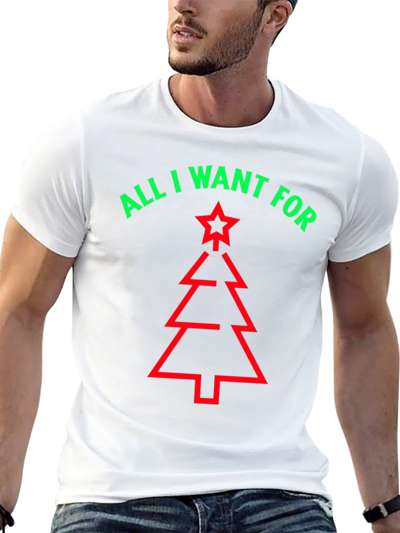 Festive Christmas Tree Graphic Tee - Holiday Fun!