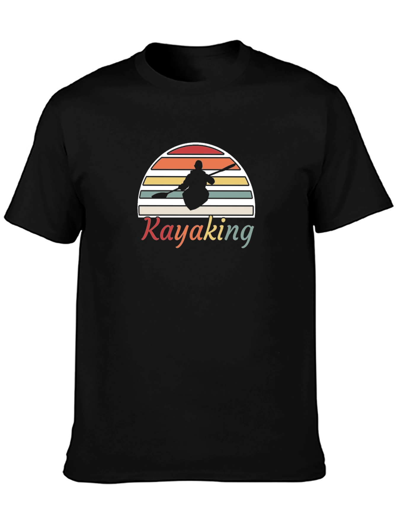 Kayaking Retro Sunset T-Shirt