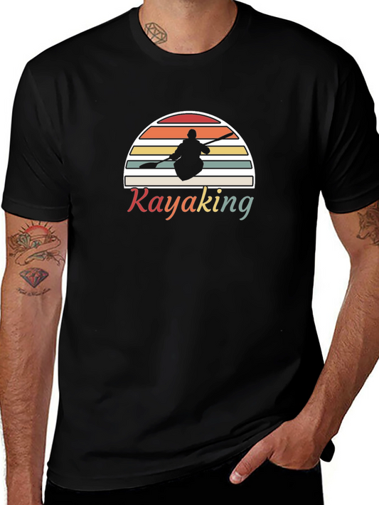 Kayaking Retro Sunset T-Shirt