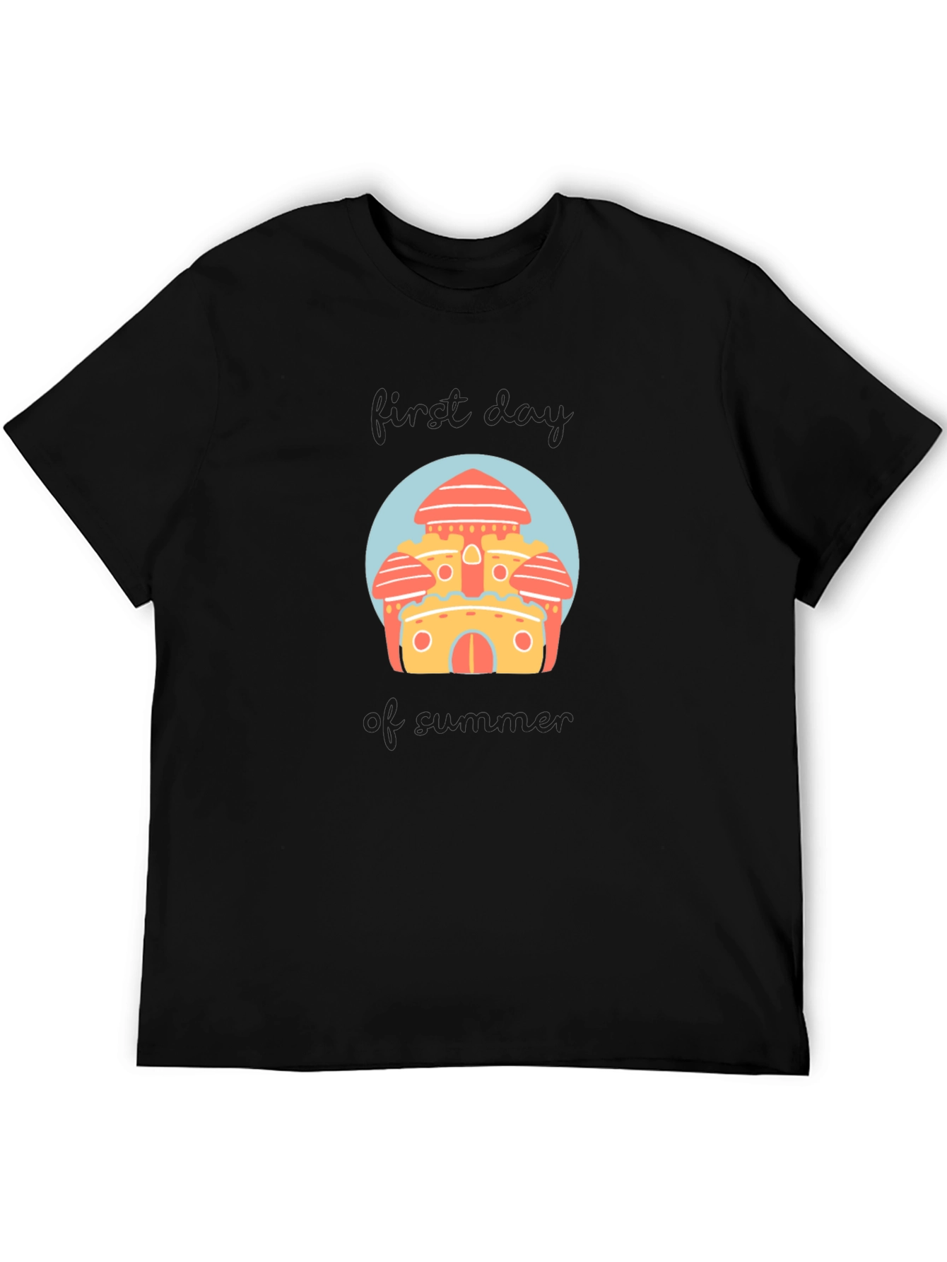 Fantasy Castle Graphic Tee -  Fun Novelty Design