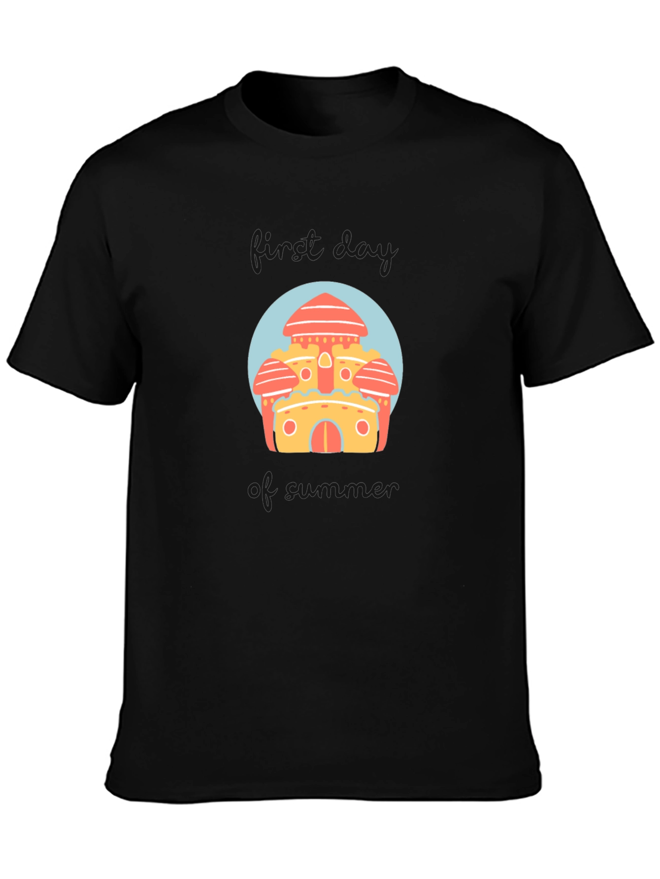 Fantasy Castle Graphic Tee -  Fun Novelty Design