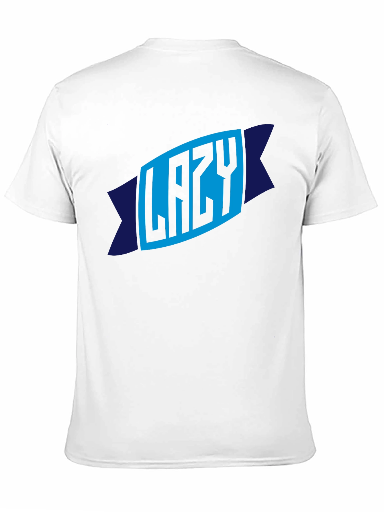 Lazy Graphic Tee - Mens Crew Neck Black T-Shirt