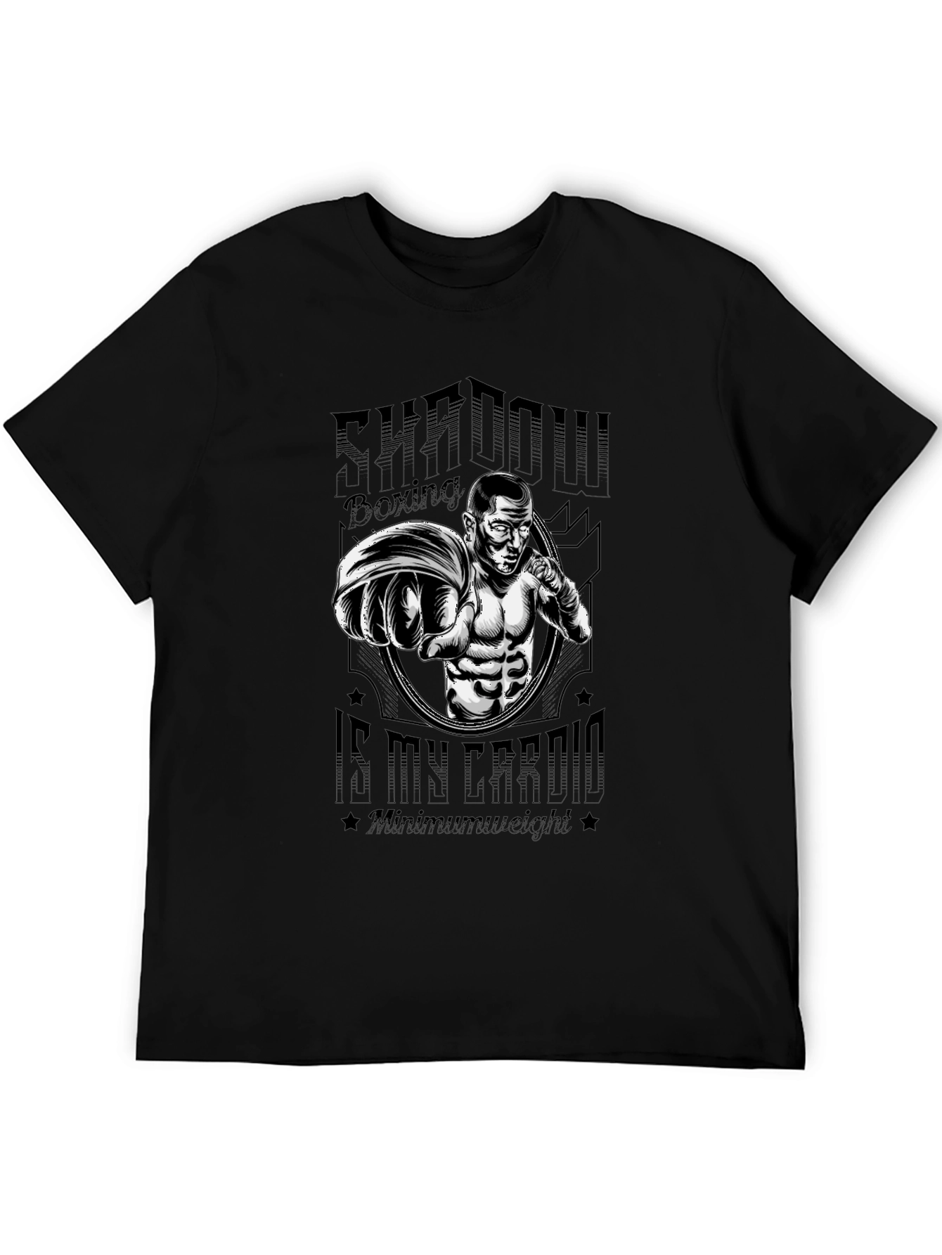 Shadow Boxing Graphic Tee - Workout Cardio T-Shirt