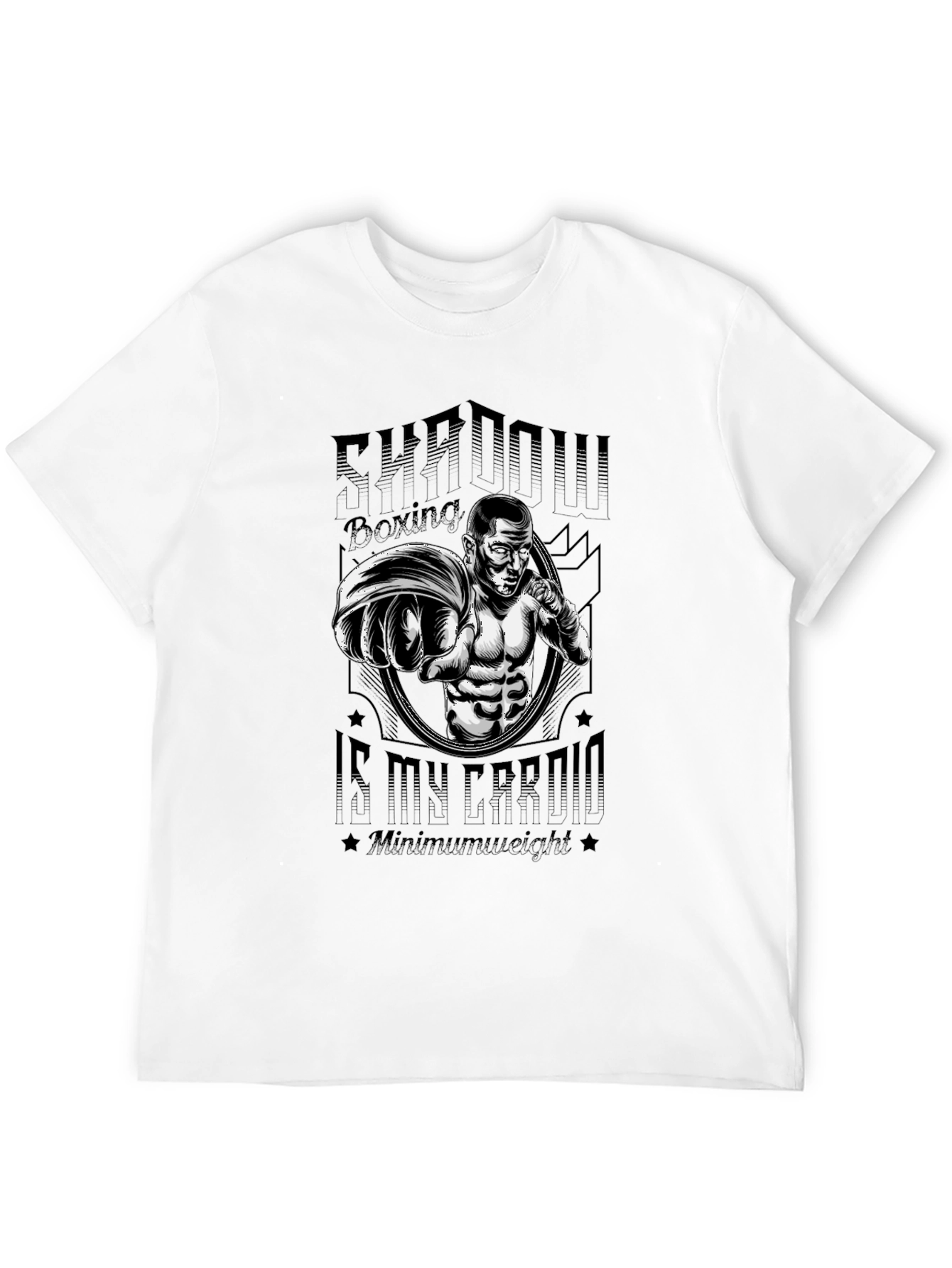 Shadow Boxing Graphic Tee - Workout Cardio T-Shirt