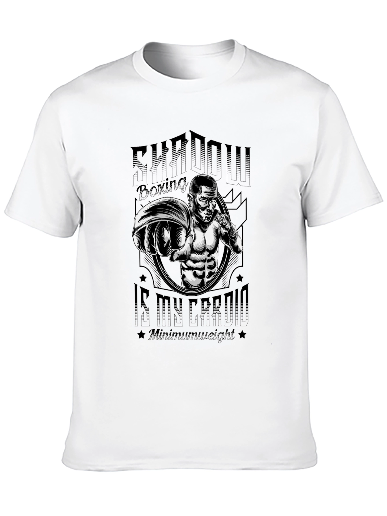 Shadow Boxing Graphic Tee - Workout Cardio T-Shirt