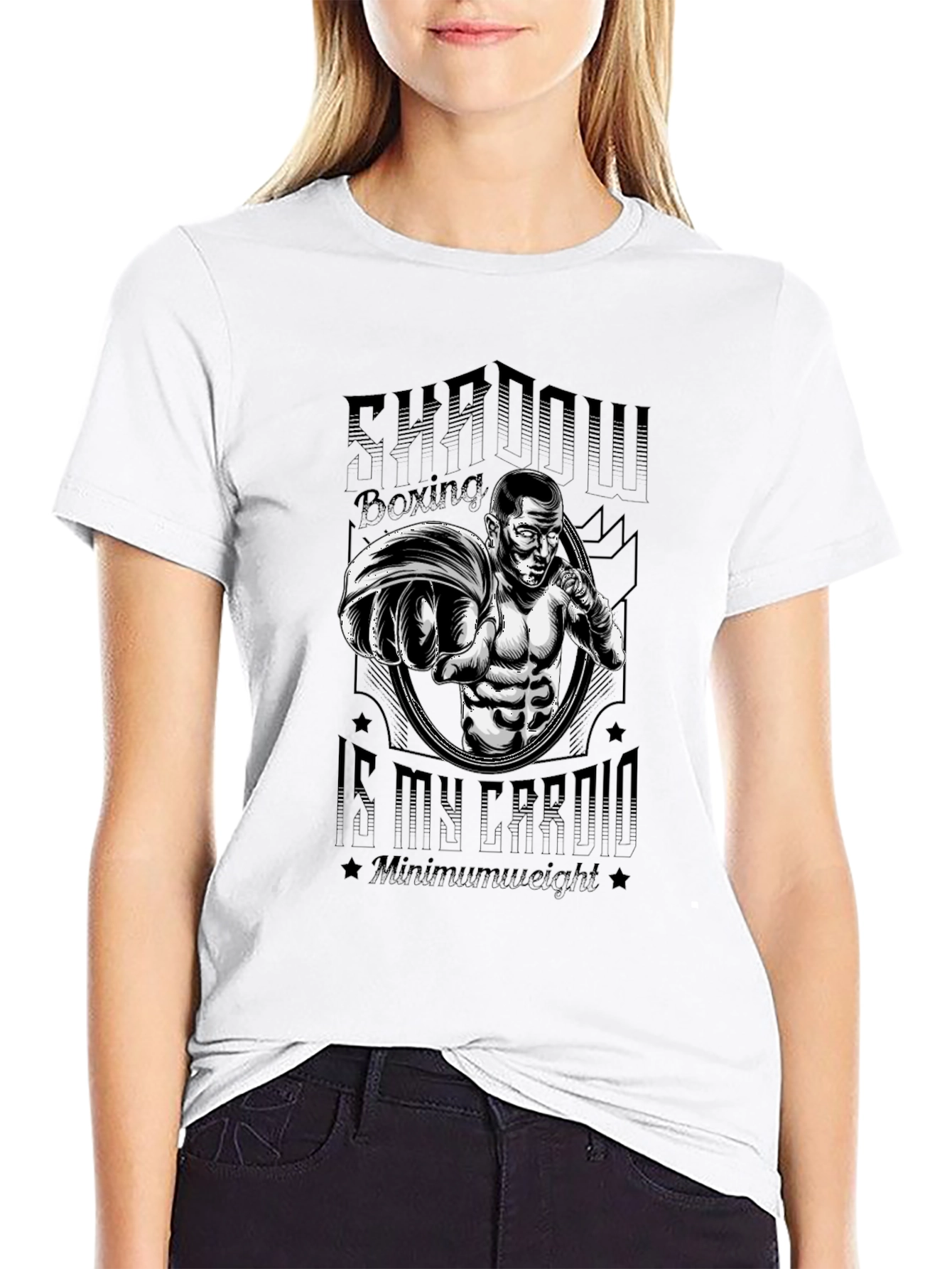 Shadow Boxing Graphic Tee - Workout Cardio T-Shirt