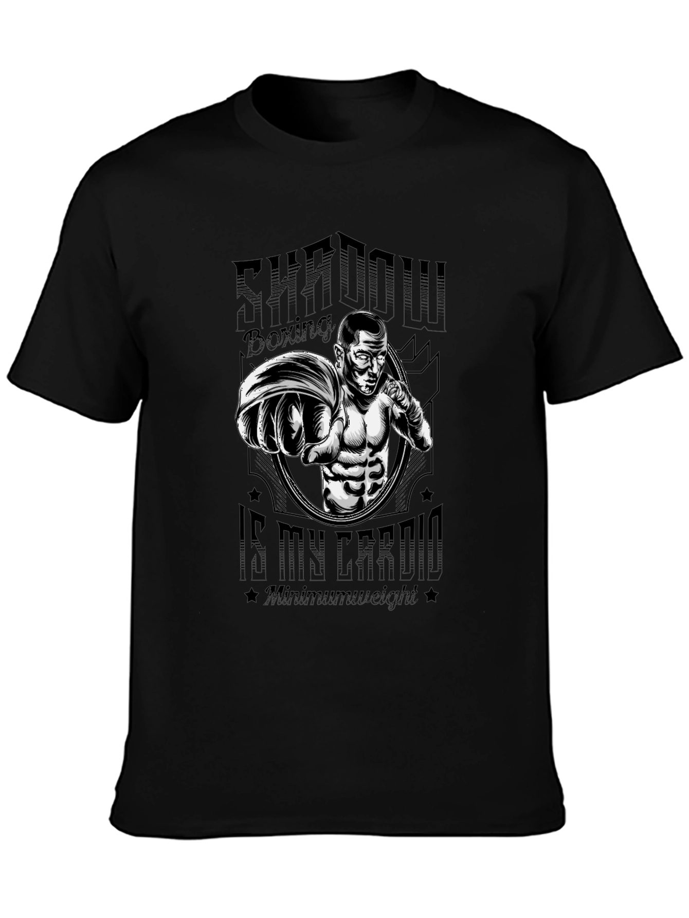 Shadow Boxing Graphic Tee - Workout Cardio T-Shirt