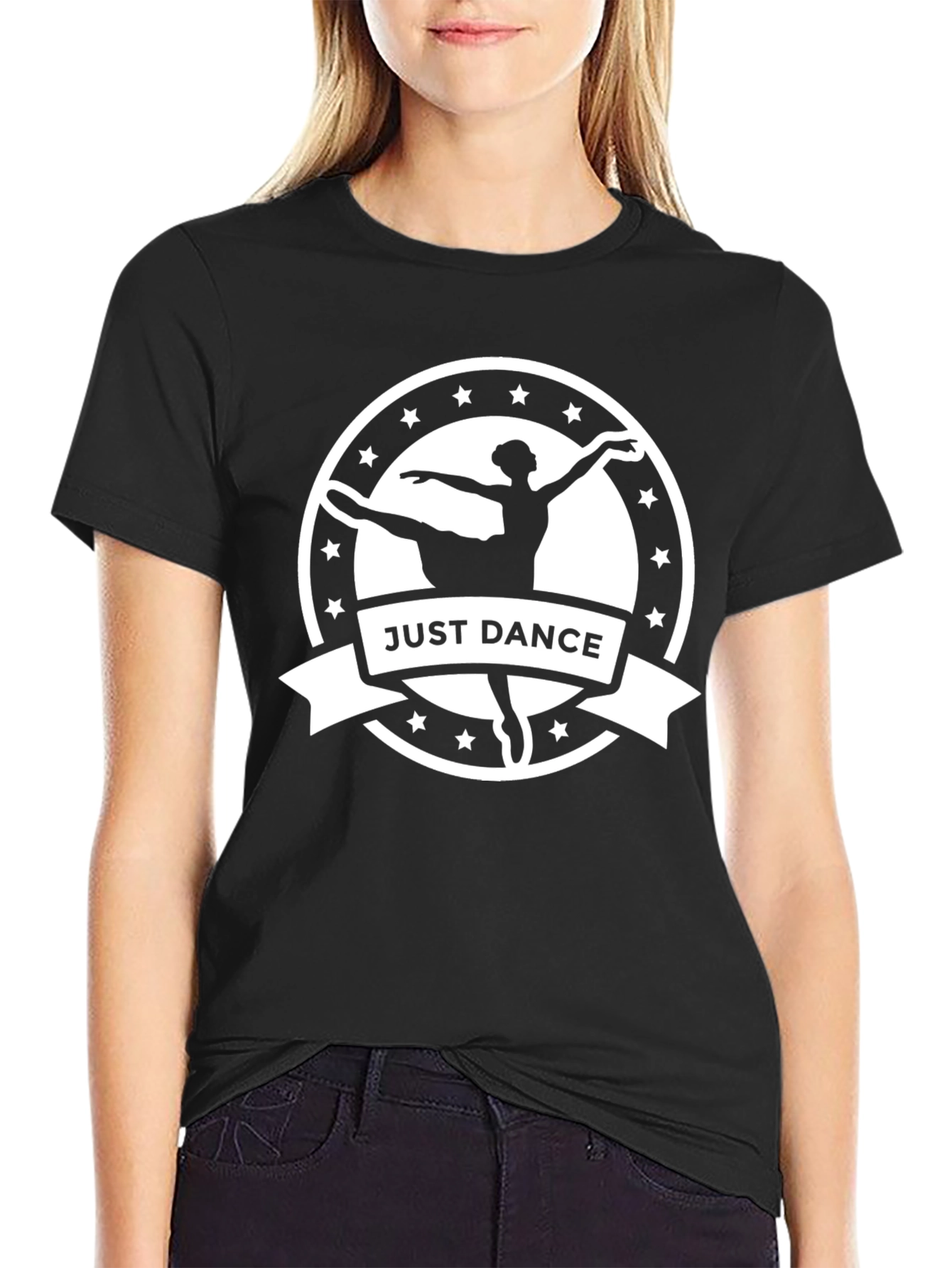 Just Dance Graphic T-Shirt - Stylish Black Tee