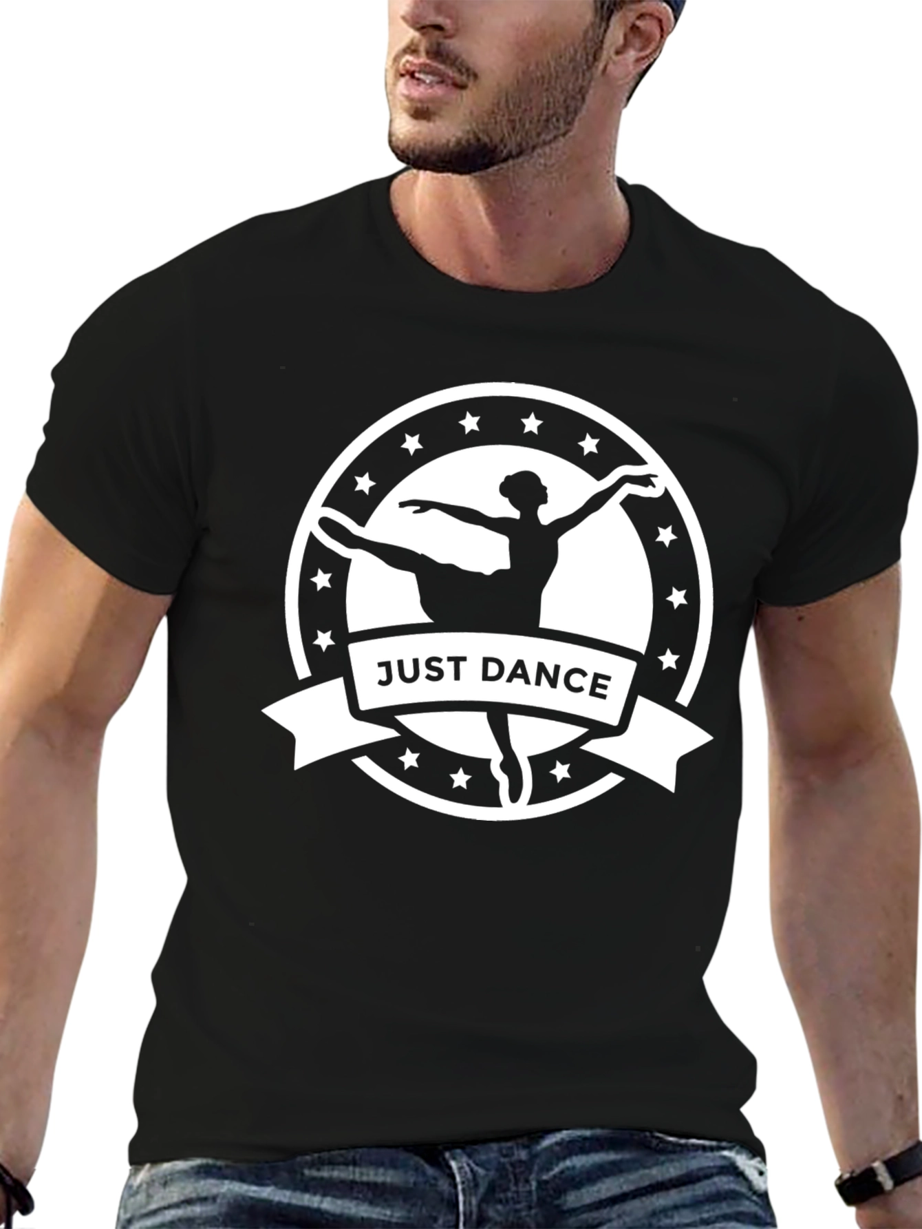 Just Dance Graphic T-Shirt - Stylish Black Tee