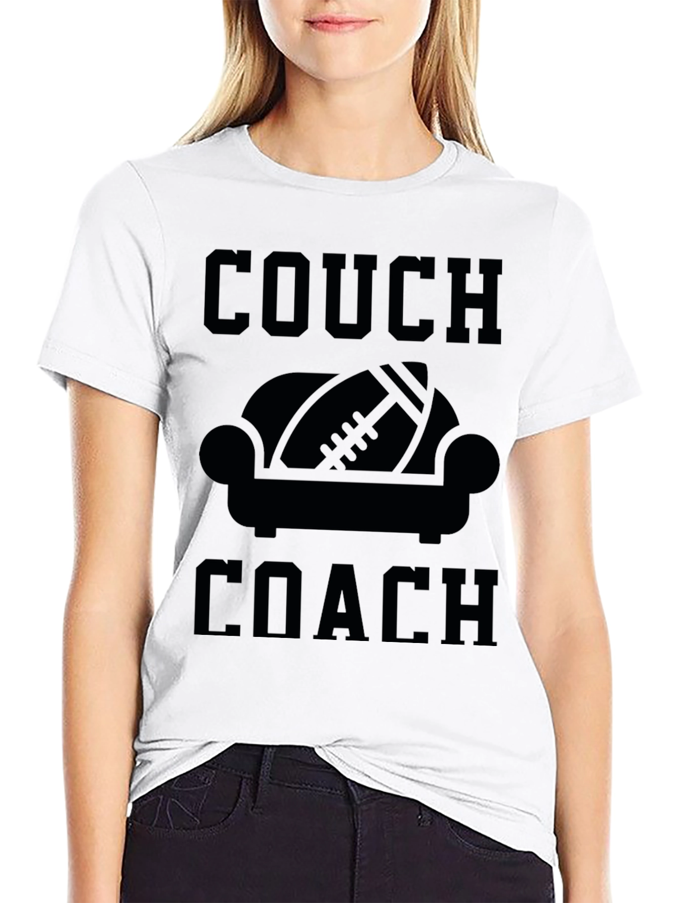 Couch Coach Graphic T-Shirt - Football Fan Tee