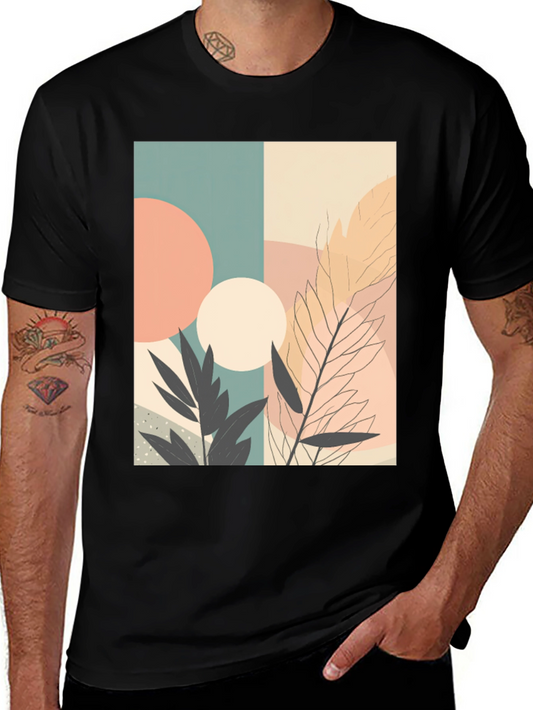 Modern Abstract Art Graphic Tee - Stylish & Unique