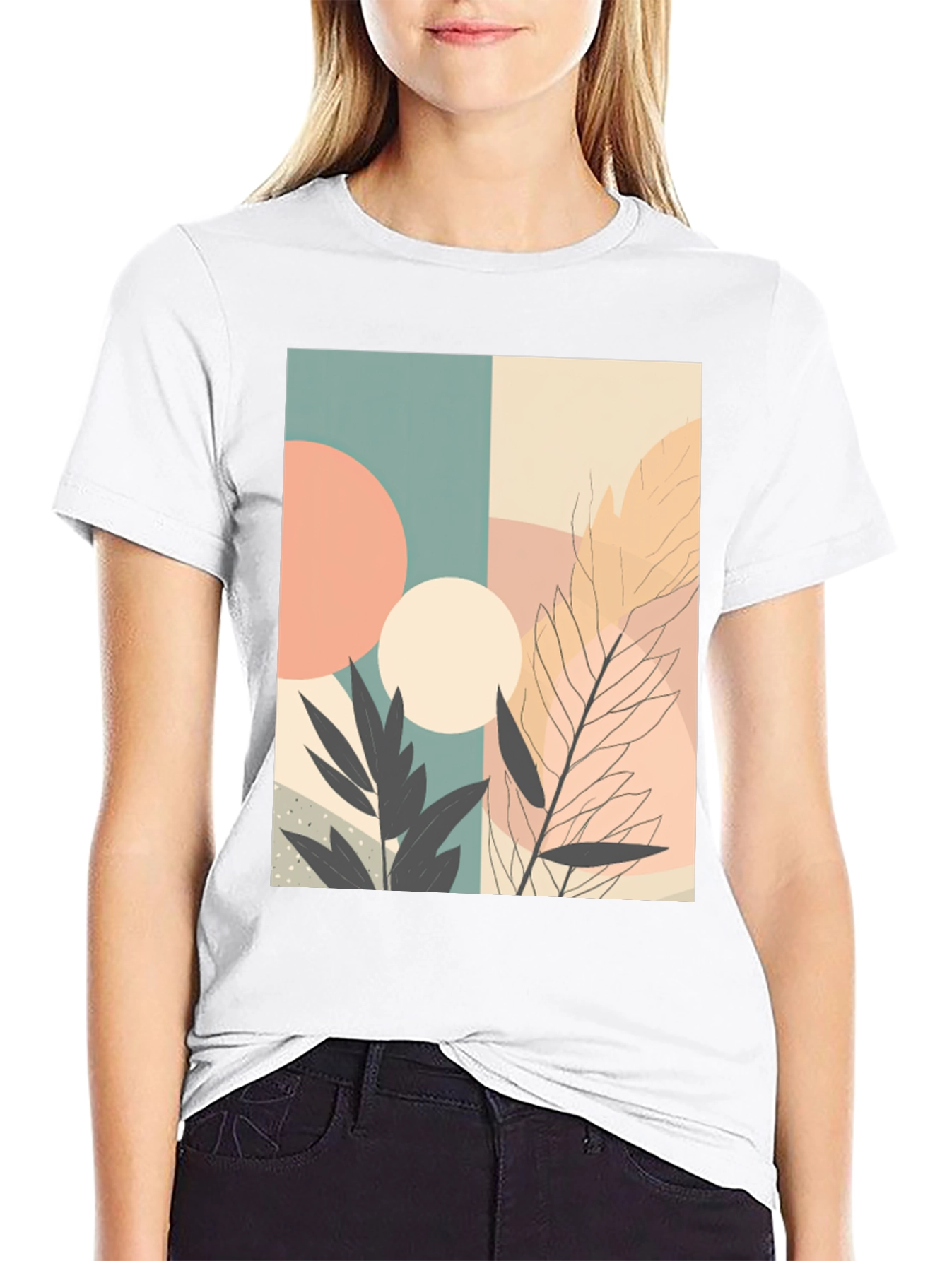 Modern Abstract Art Graphic Tee - Stylish & Unique