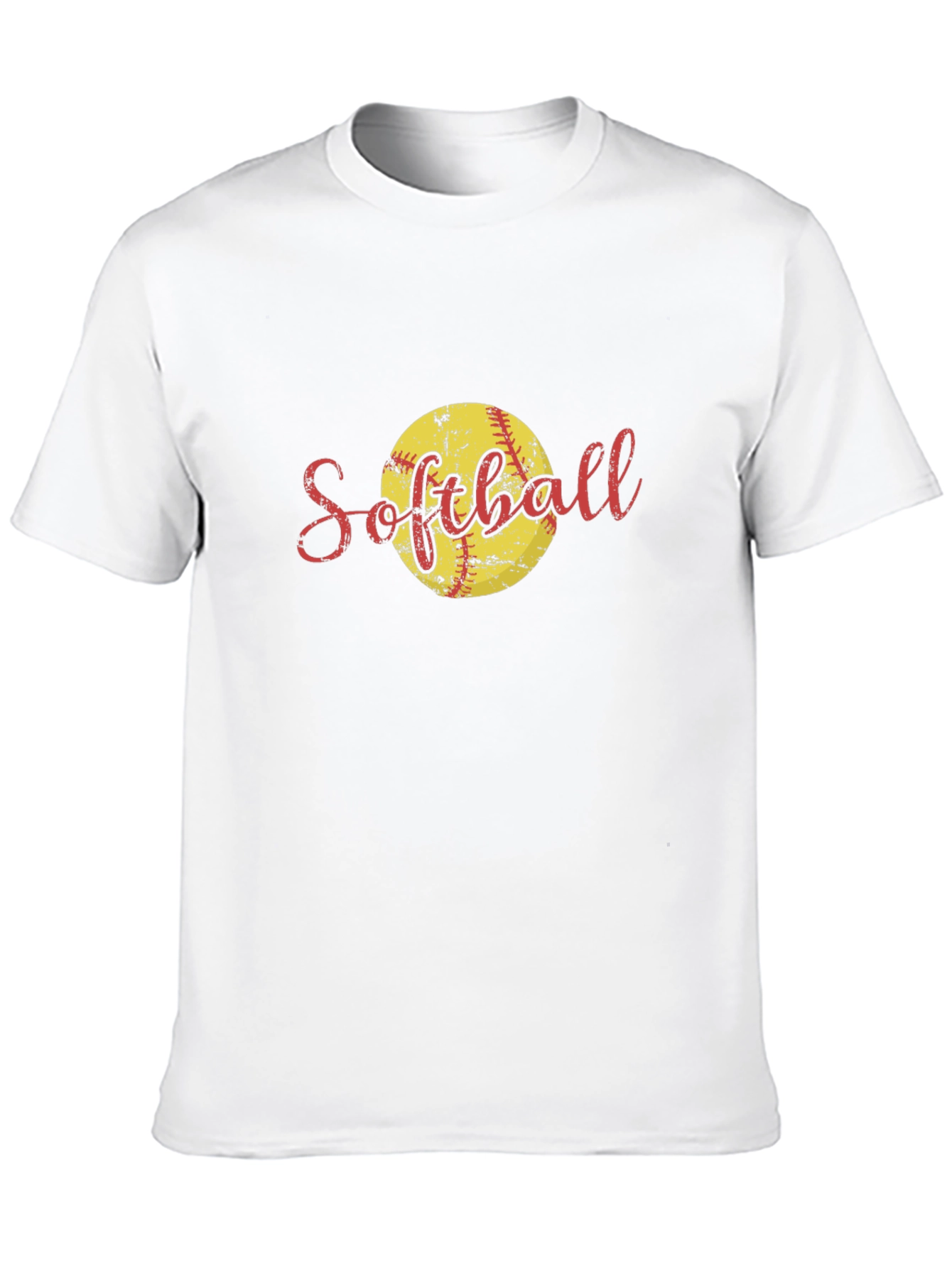 Distressed Softball Graphic Tee - Black