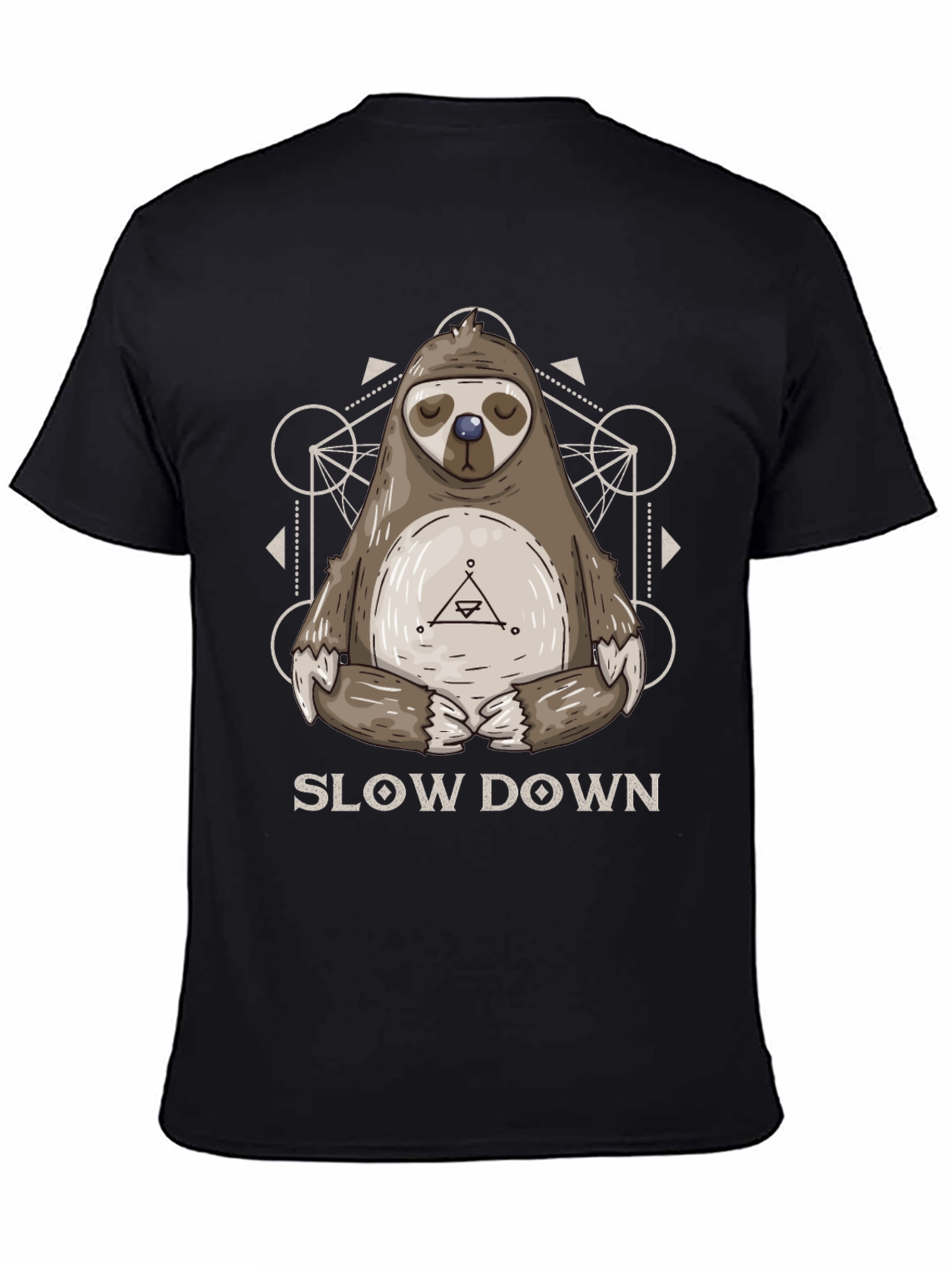 Relaxed Sloth Graphic Tee - Slow Down Shirt