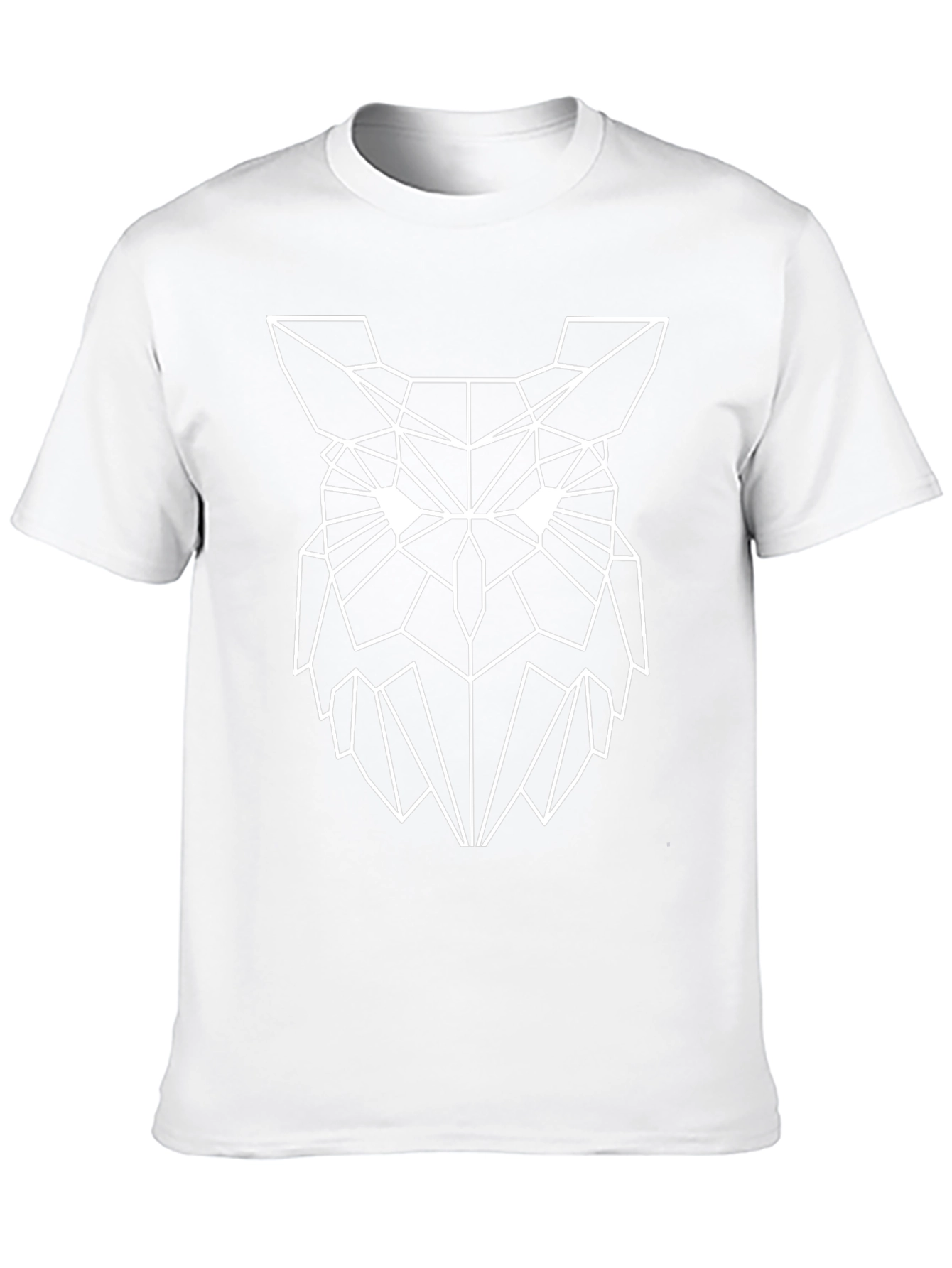 Geometric Owl Graphic Black T-Shirt