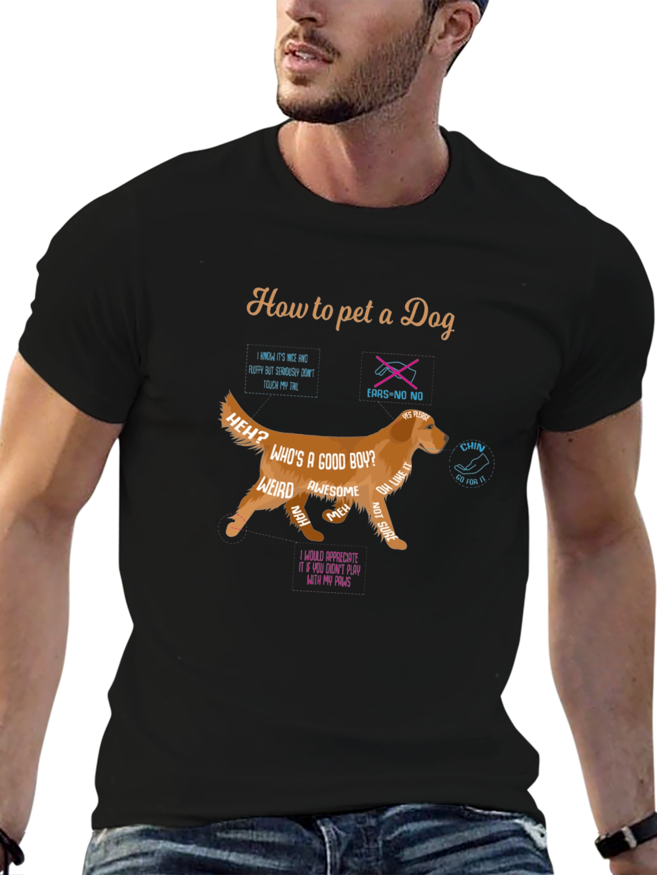 How to Pet a Dog T-Shirt