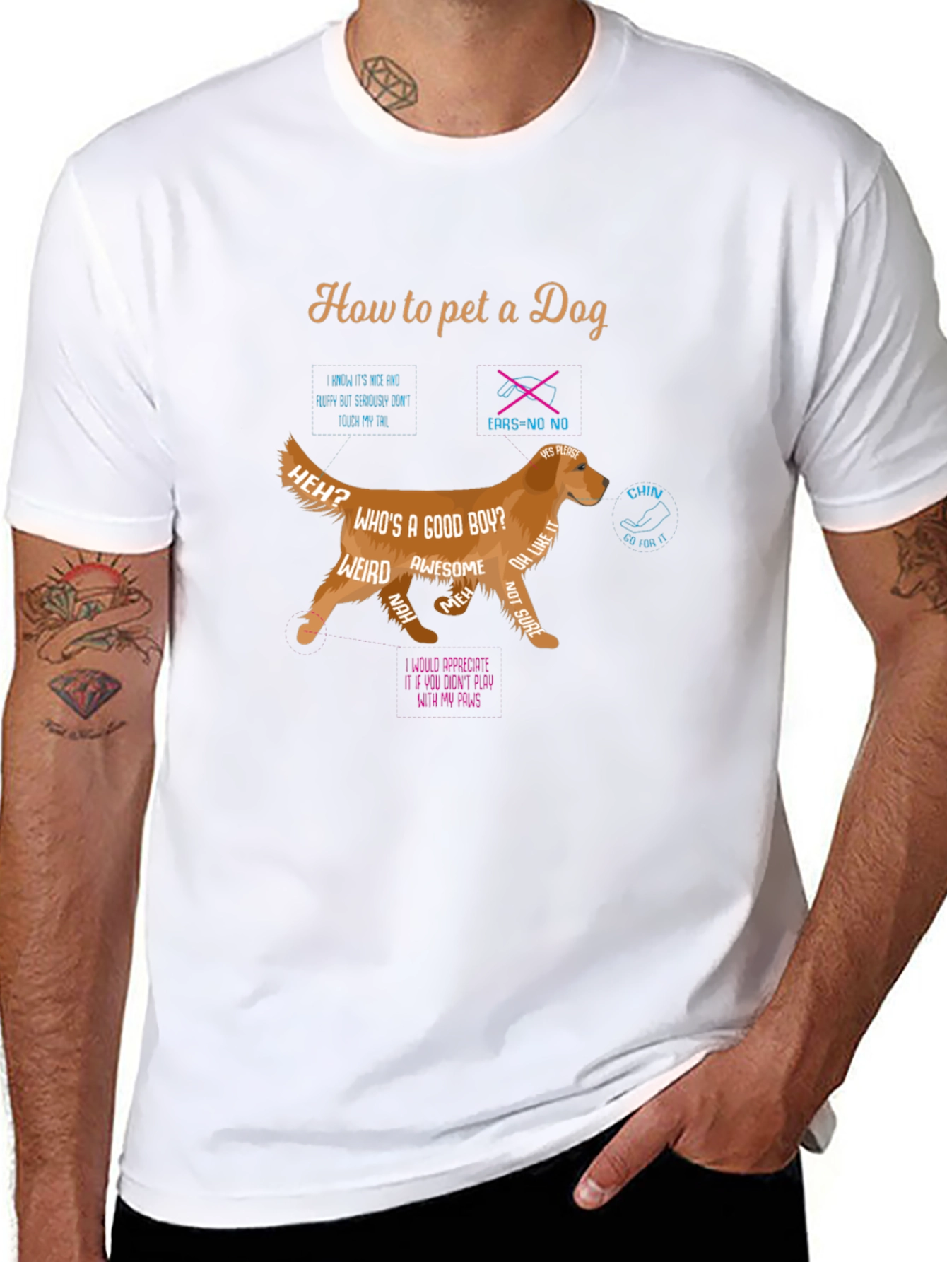 How to Pet a Dog T-Shirt