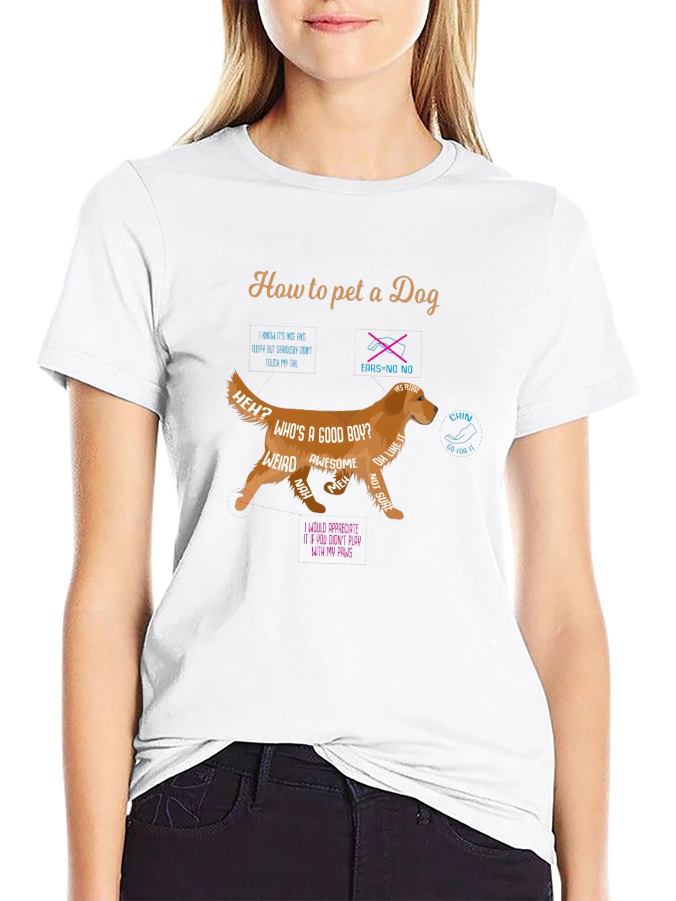How to Pet a Dog T-Shirt