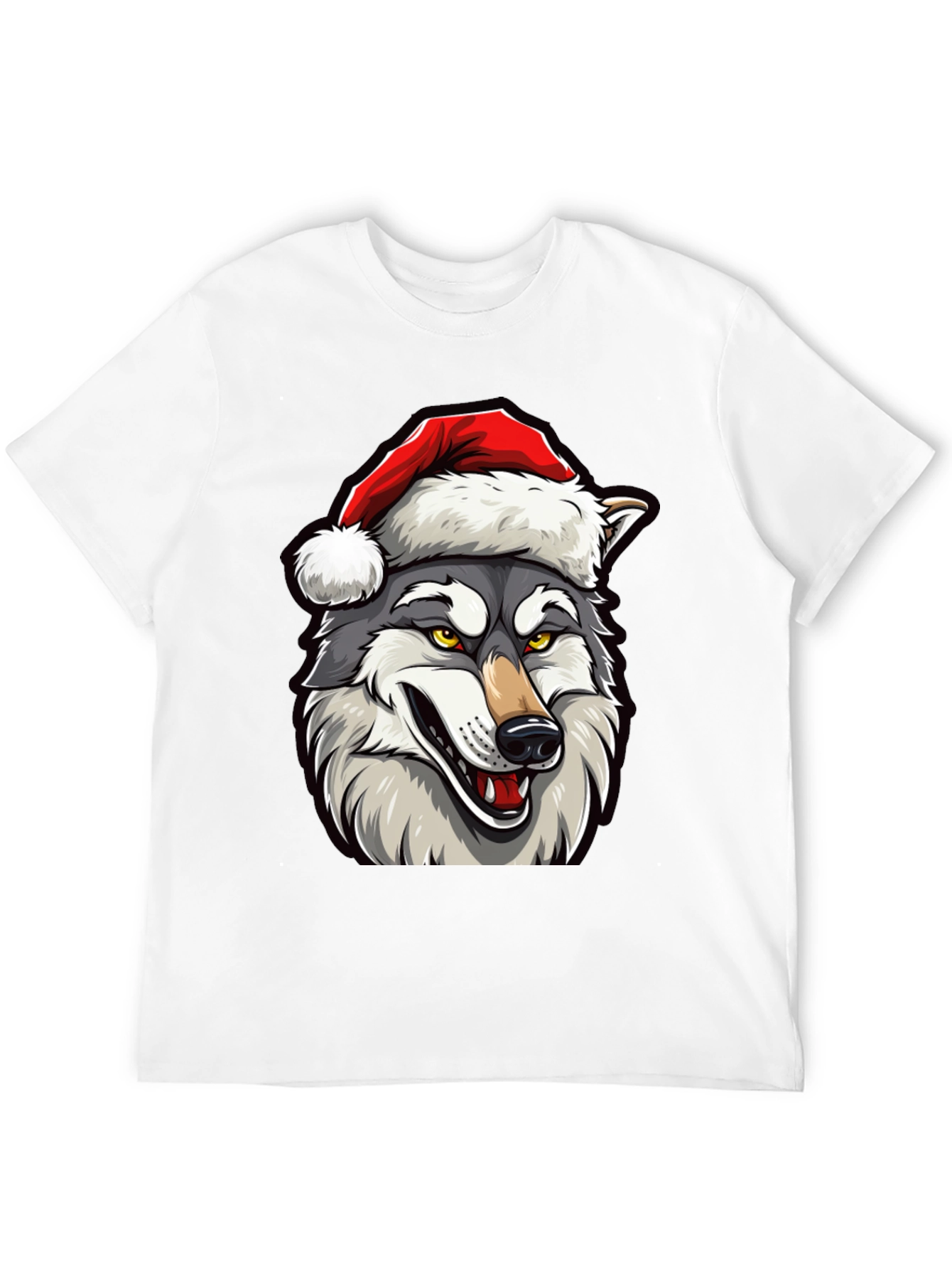 Wolf Christmas T-Shirt - Holiday Apparel