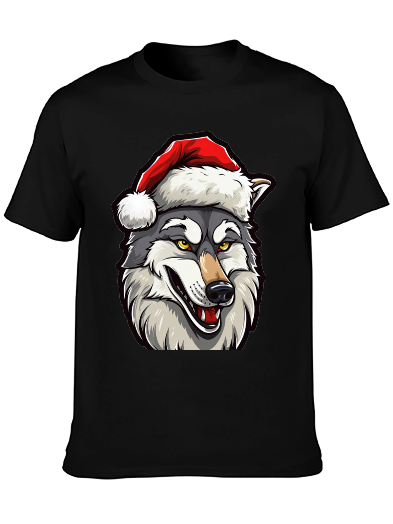 Wolf Christmas T-Shirt - Holiday Apparel