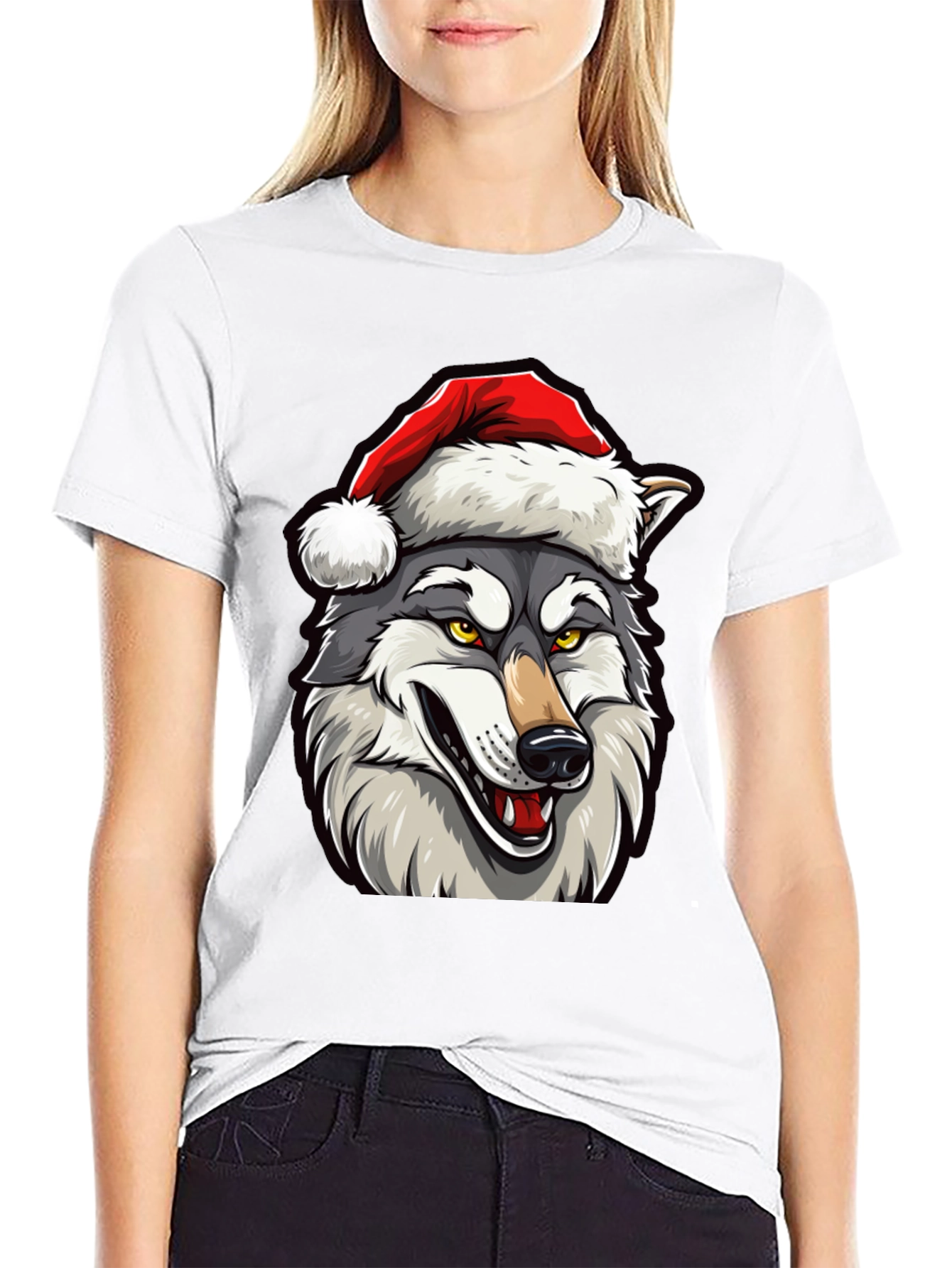 Wolf Christmas T-Shirt - Holiday Apparel