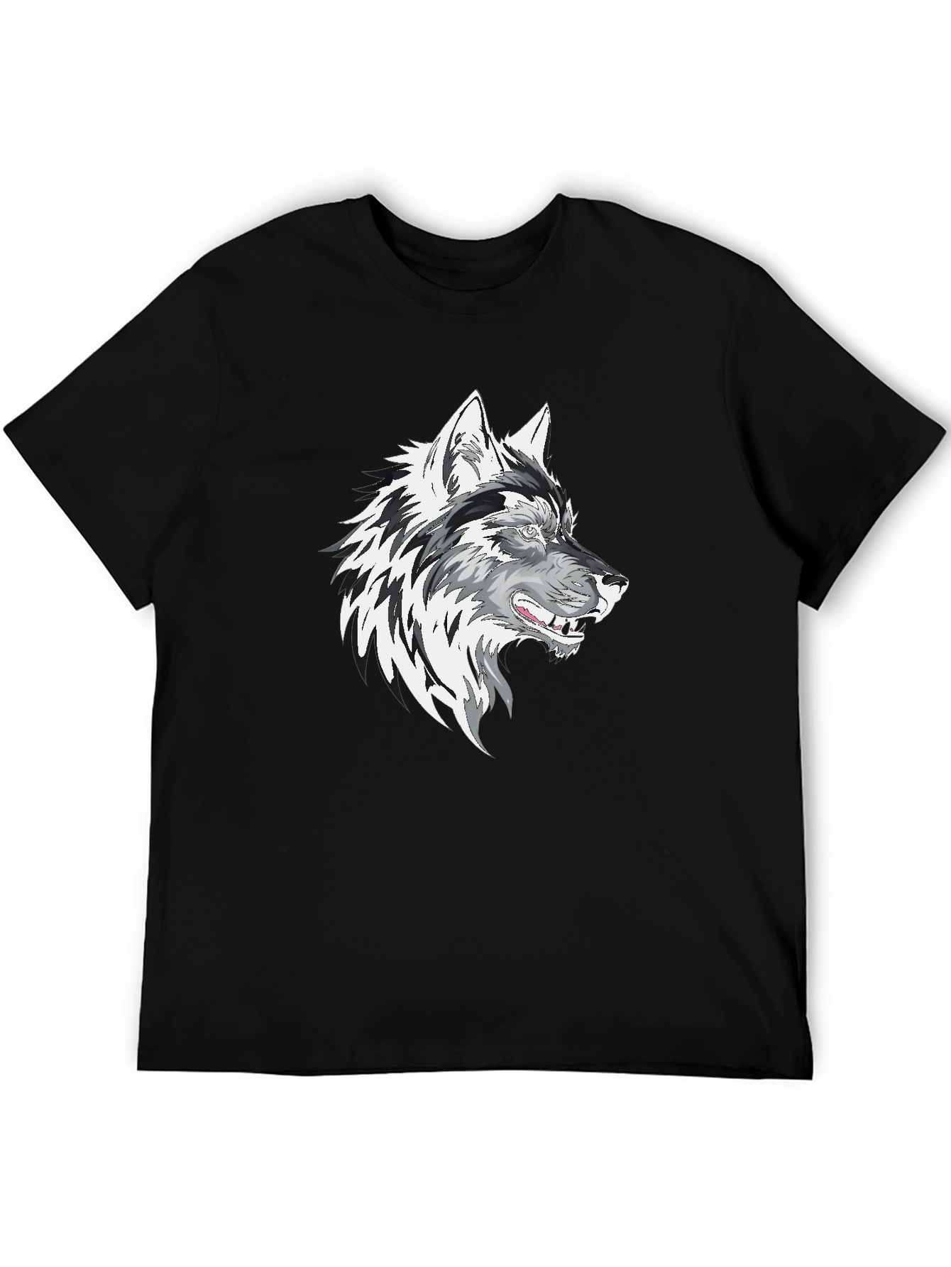Wolf Graphic Print Mens T-Shirt