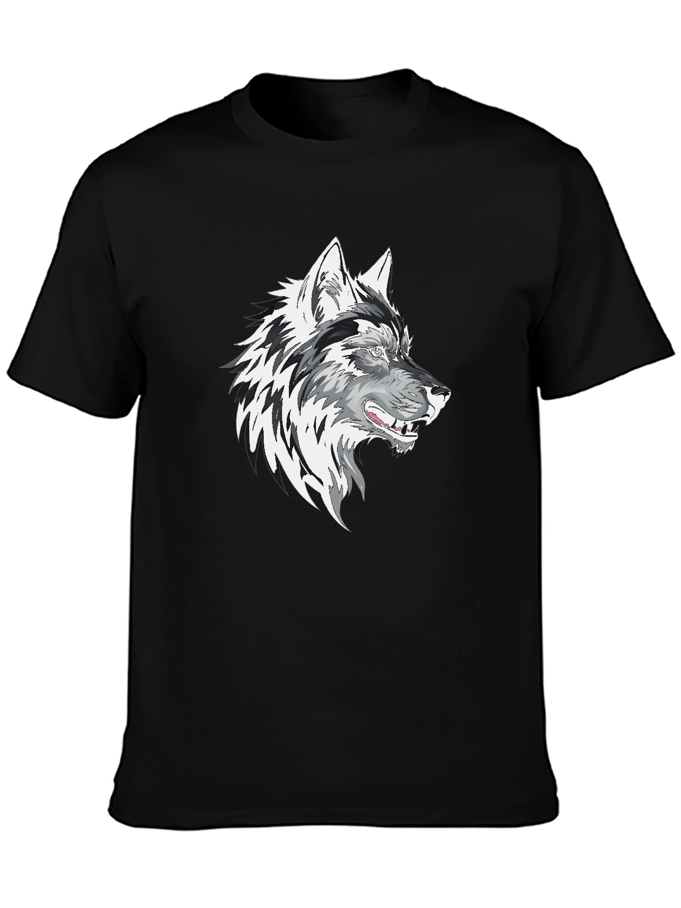 Wolf Graphic Print Mens T-Shirt