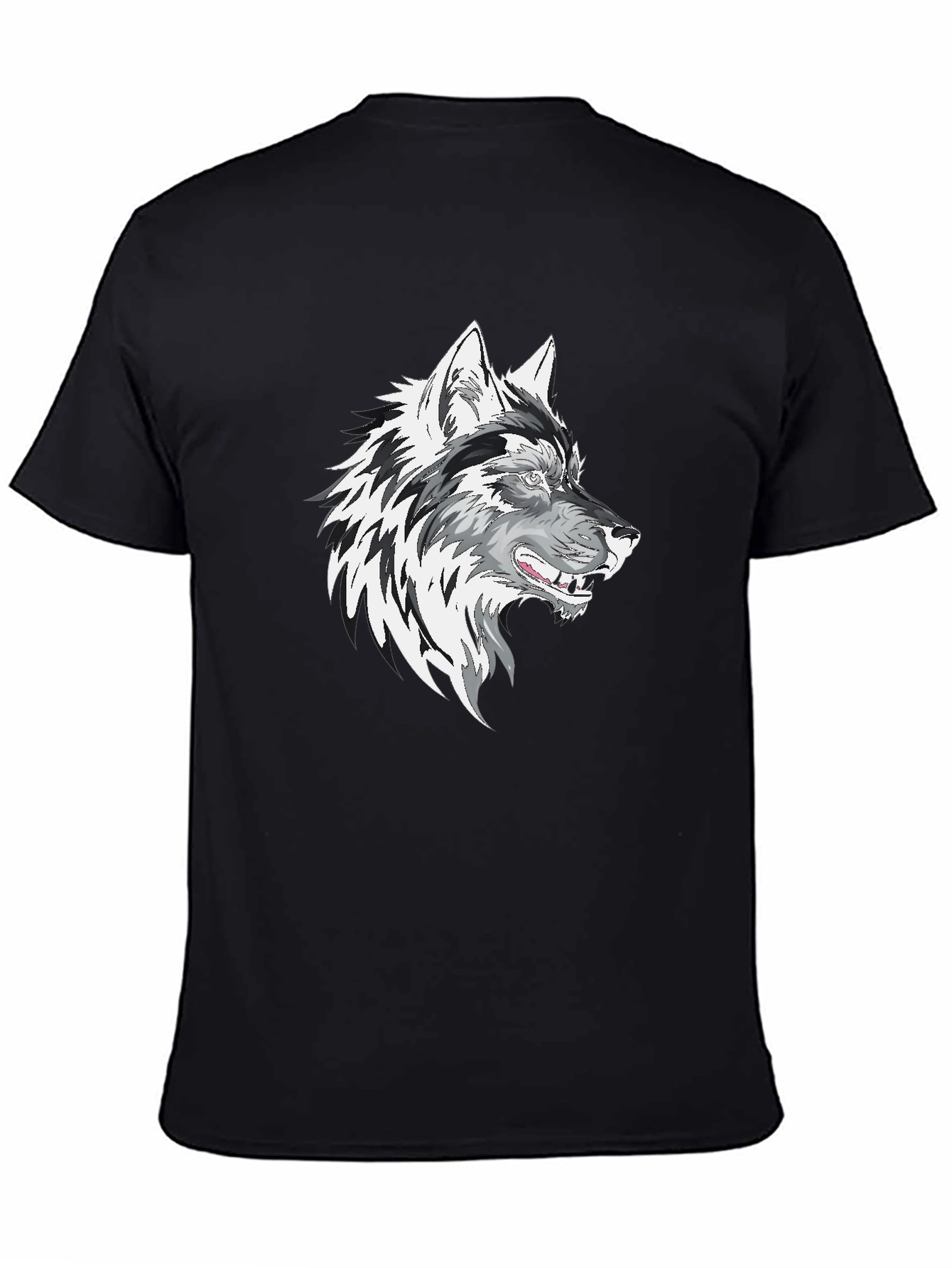 Wolf Graphic Print Mens T-Shirt