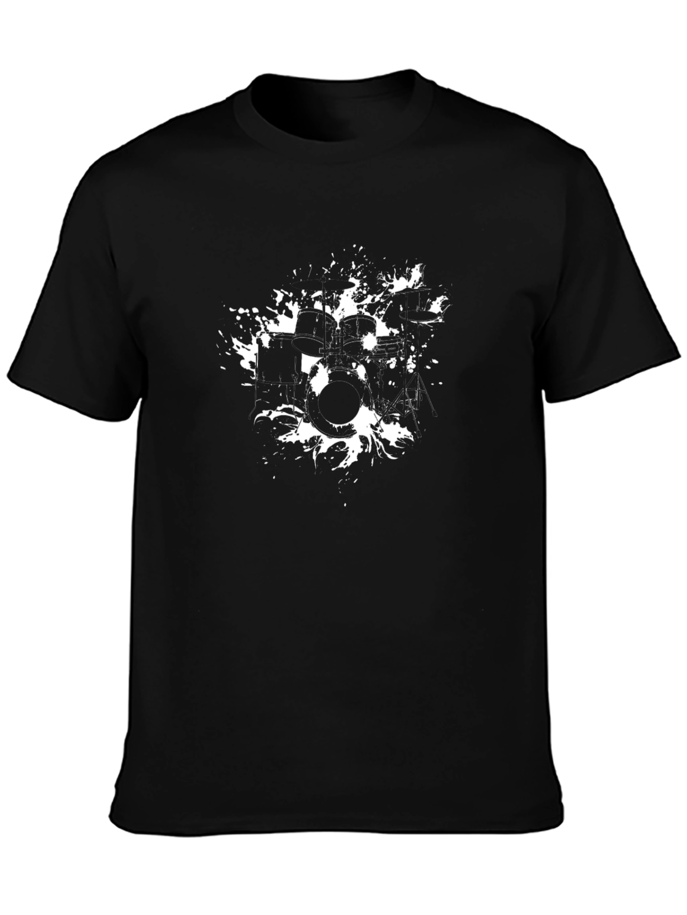 Drum Kit T-Shirt - Black Graphic Tee