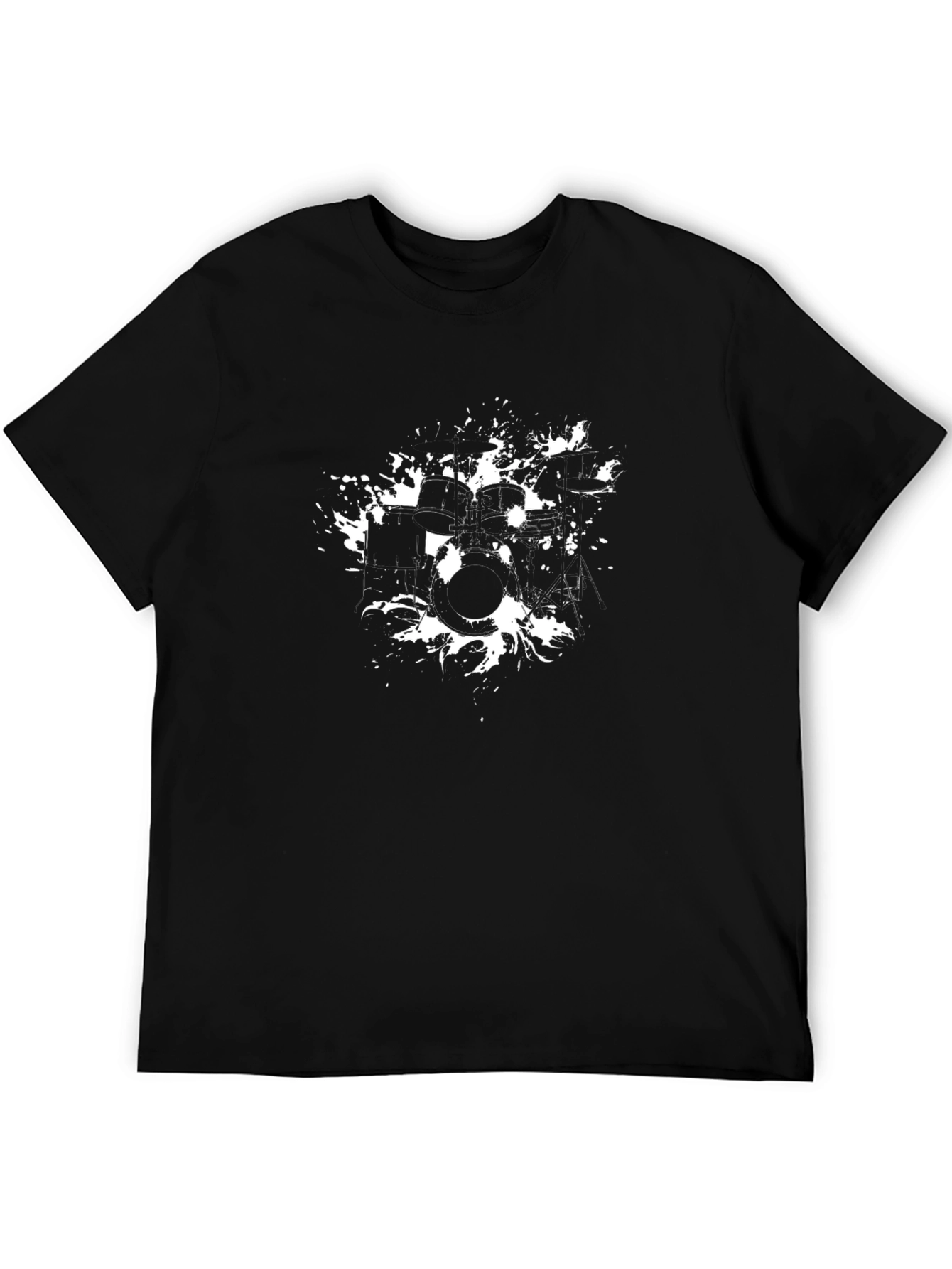 Drum Kit T-Shirt - Black Graphic Tee